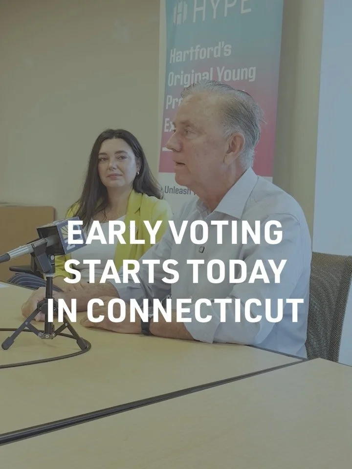 Early voting starts today in Connecticut! 🗳️

Need to learn more about our gubernatorial candidates? HYPE has you covered. Head to our link in bio to watch our &ldquo;Future Forward&rdquo; roundtable sessions held this month with Senator Fazio and G