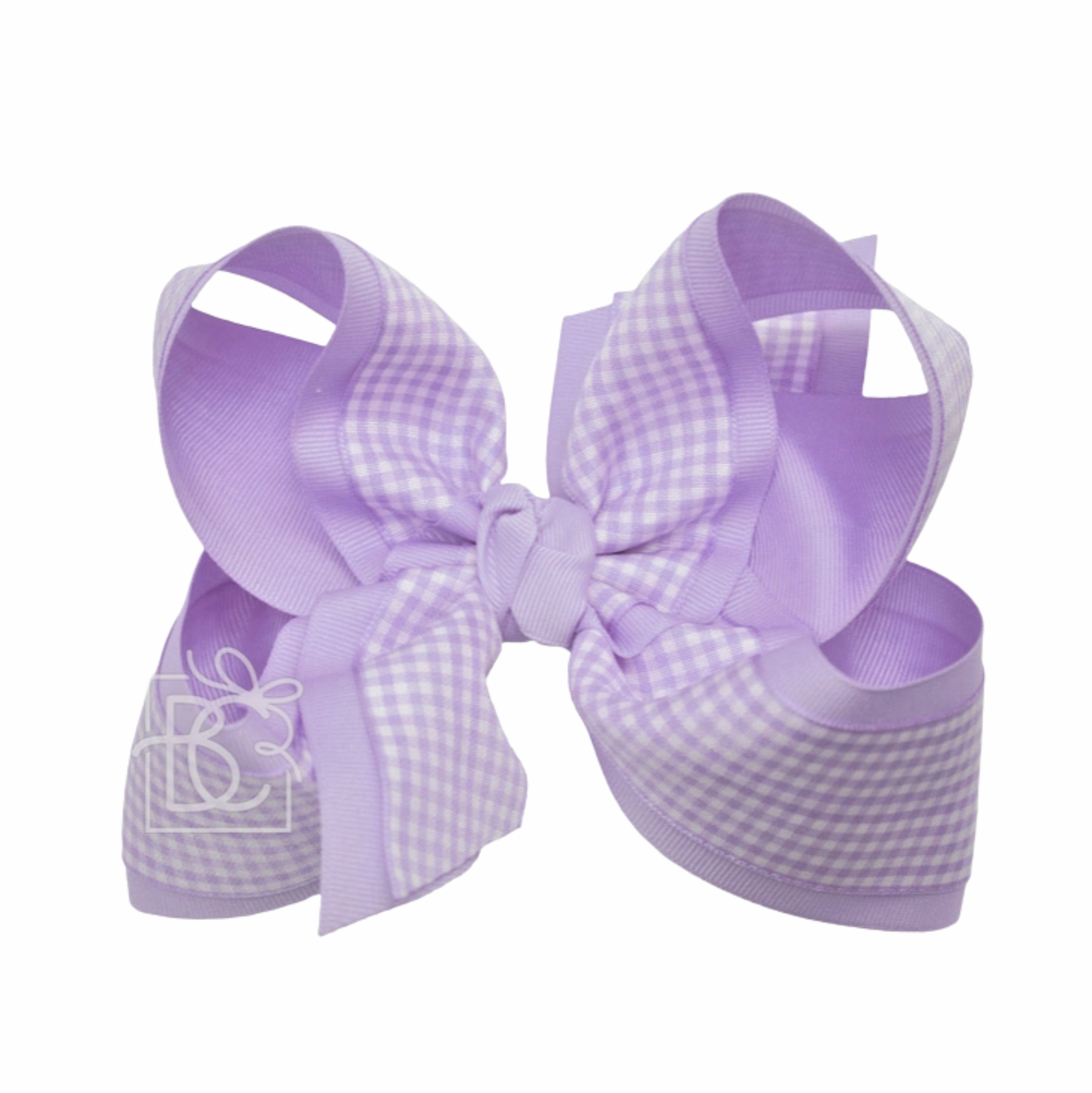 LAVENDER GINGHAM HAIRBOW