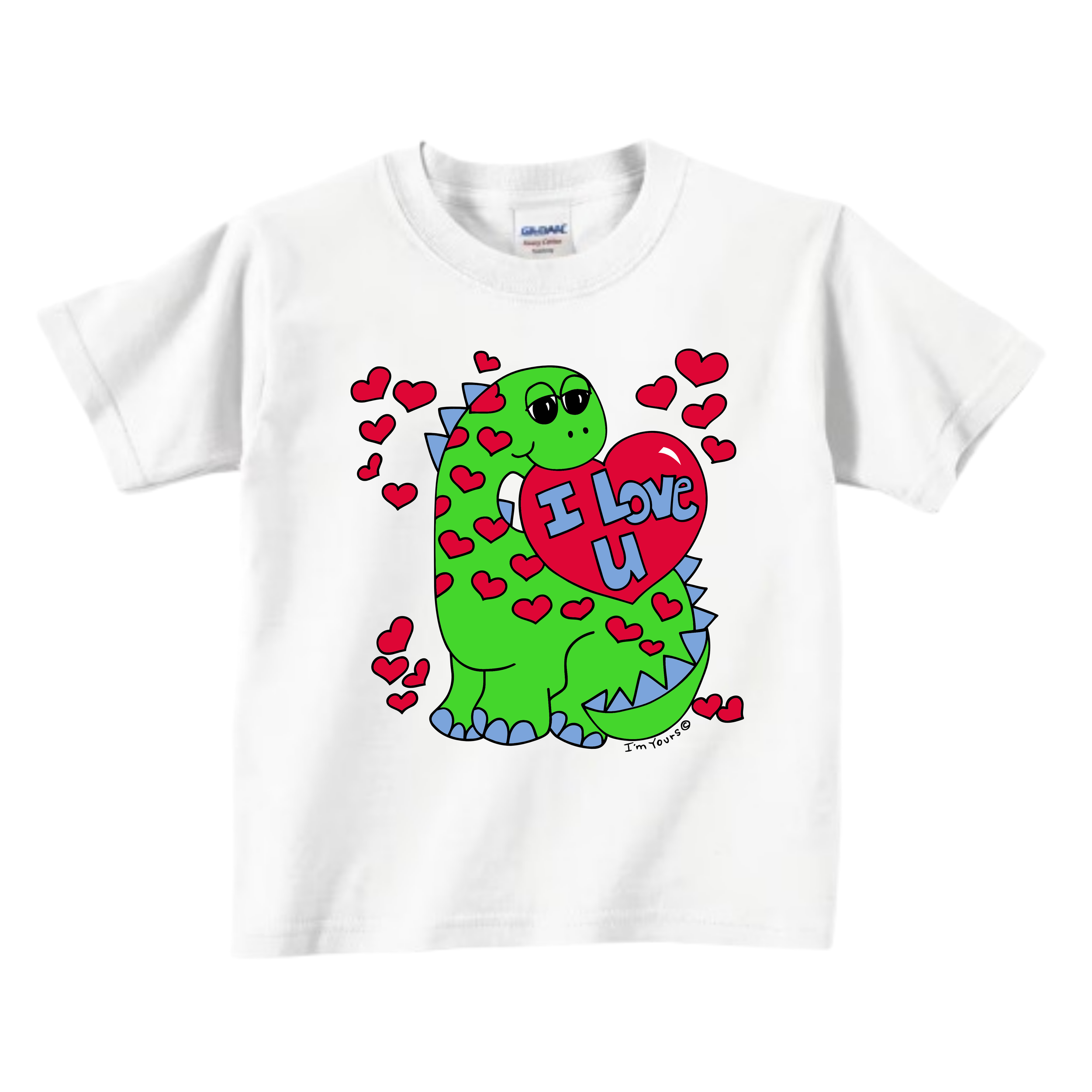 I LOVE YOU DINOSAUER SHORT SLEEVE T-SHIRT