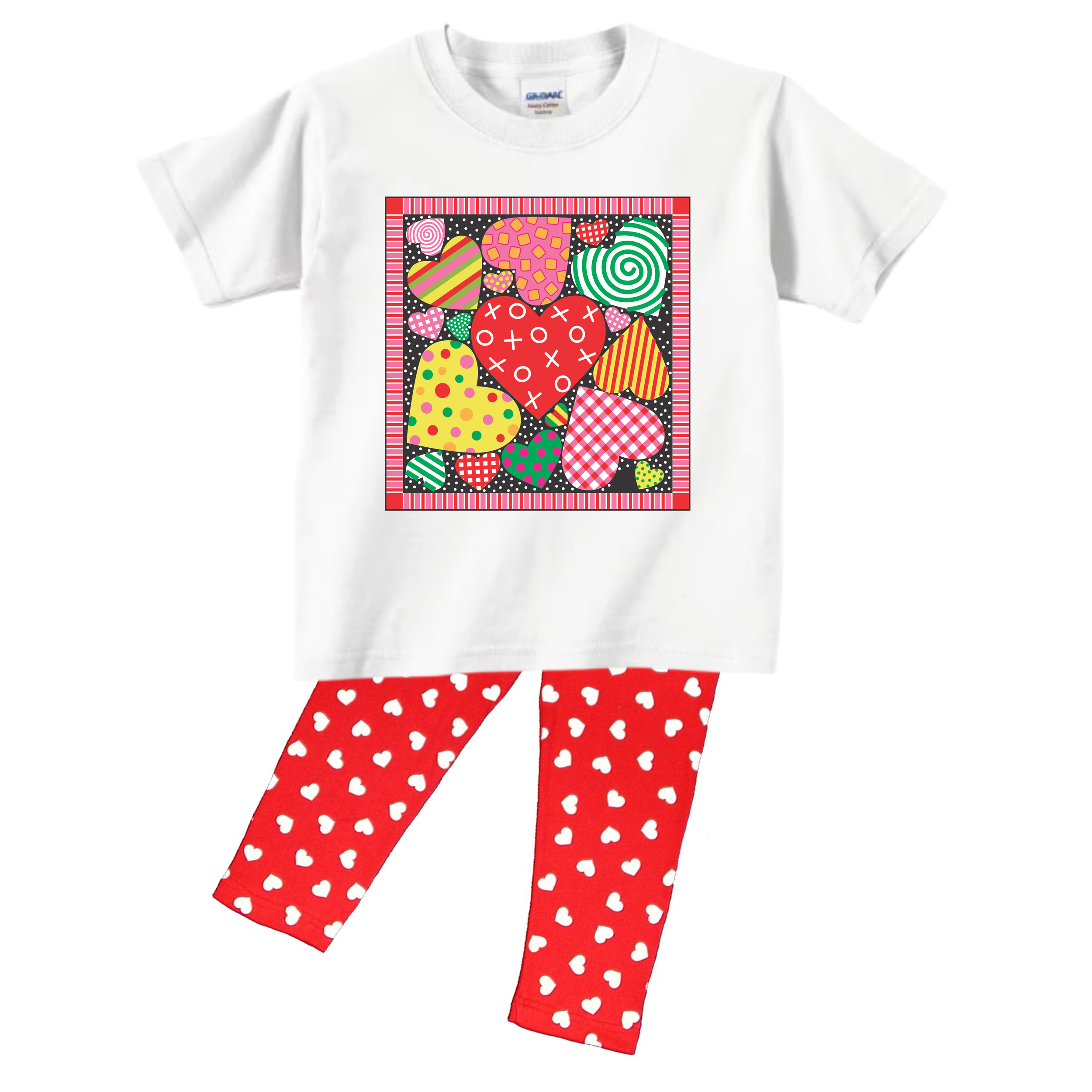 HEART COLLAGE SHORT SLEEVE T-SHIRT