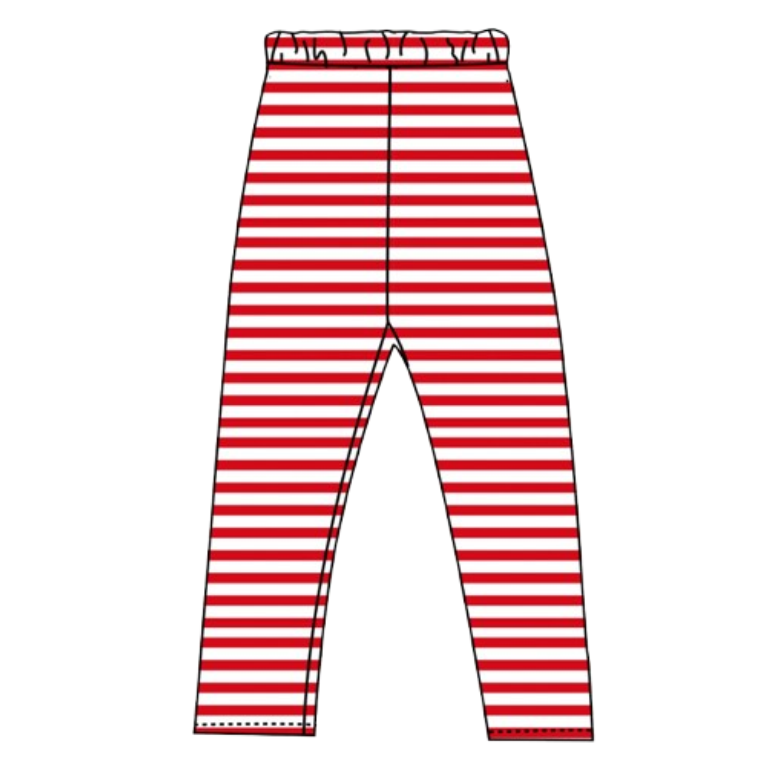 RED & WHITE STRIPE LEGGINGS