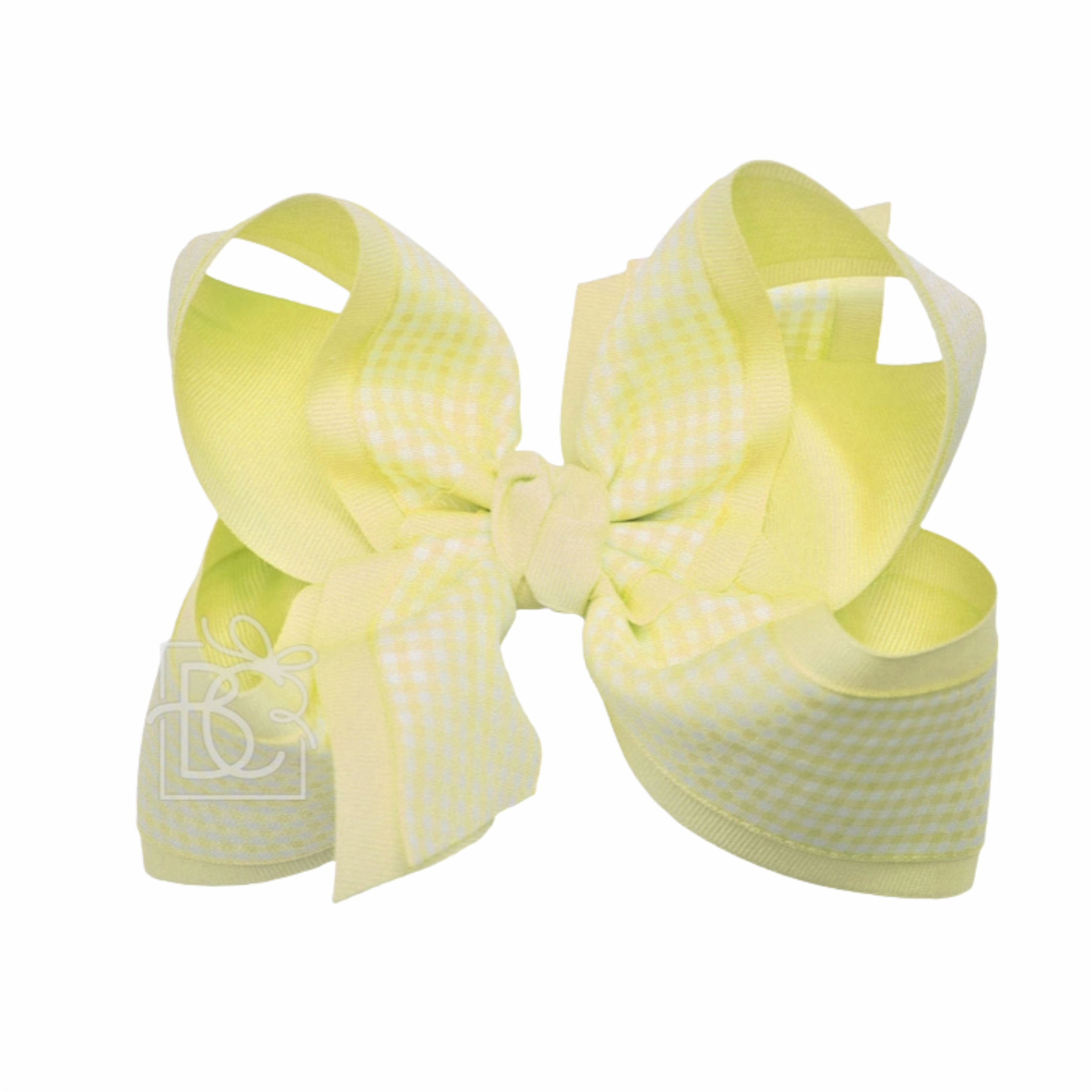 YELLOW GINGHAM HAIRBOW