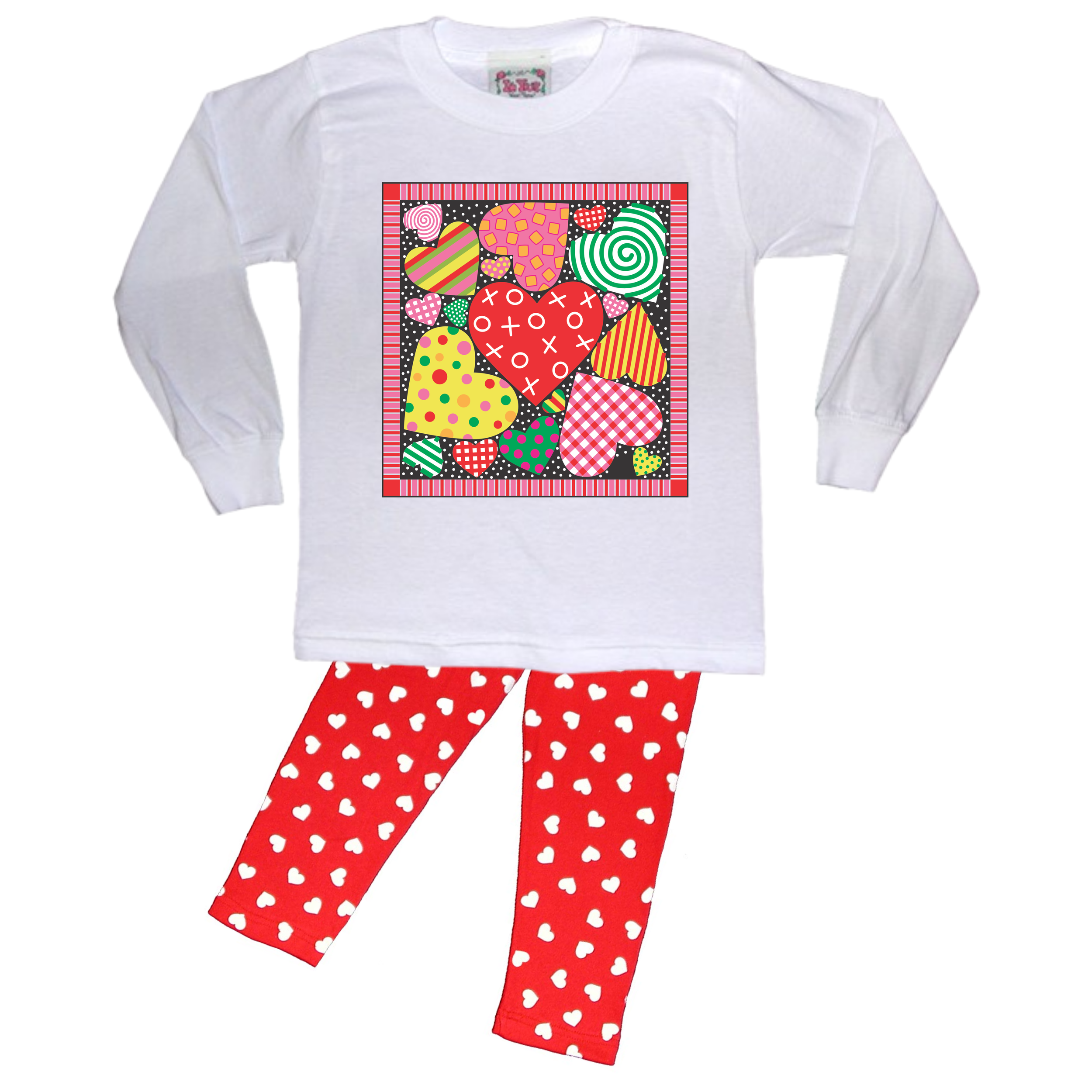 HEART COLLAGE LONG SLEEVE T-SHIRT