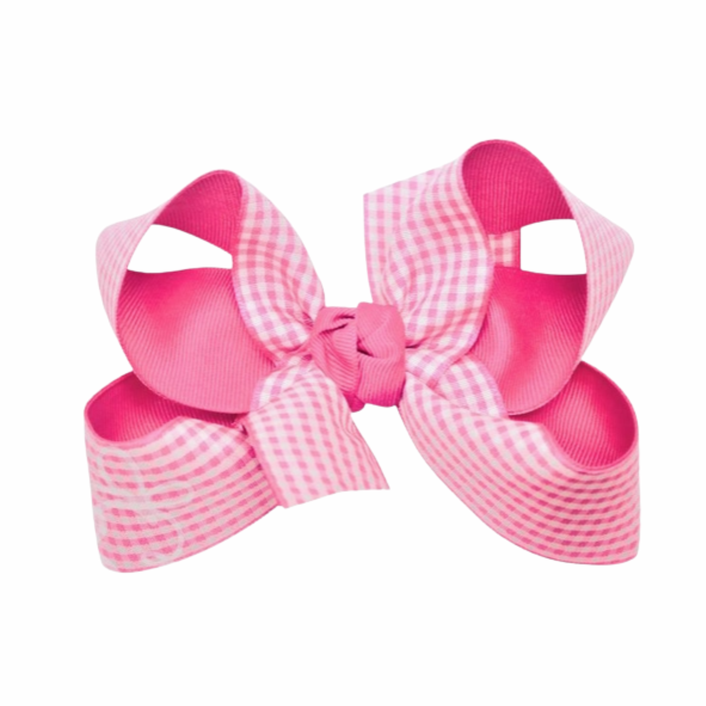 PINK GINGHAM HAIRBOW