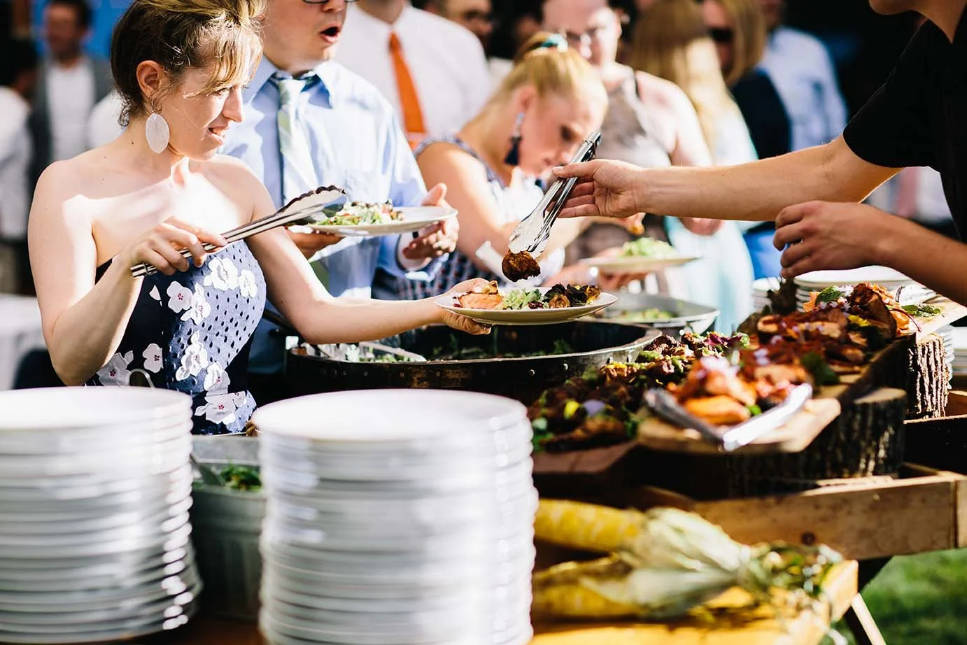 outdoor wedding catering