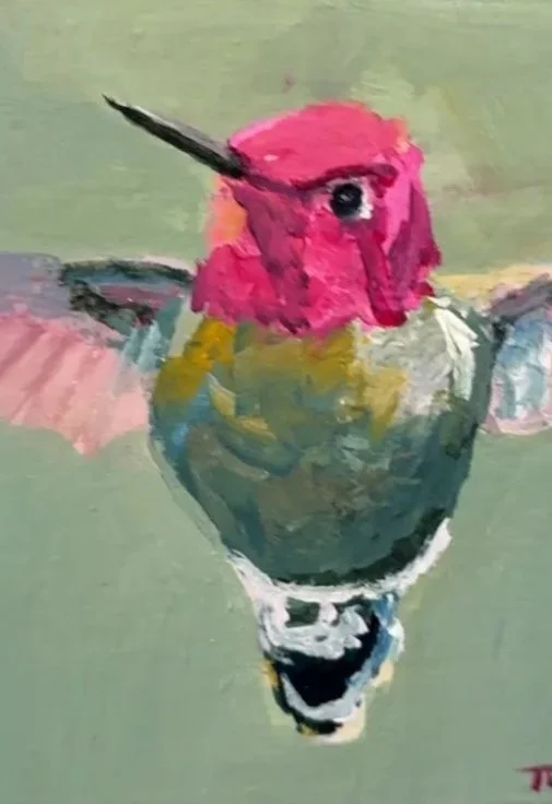 ummingbird+Painting+%2522Hanging+Out%2522+4x4+Acrylic+2025+Tina+Petersen+Art.jpg