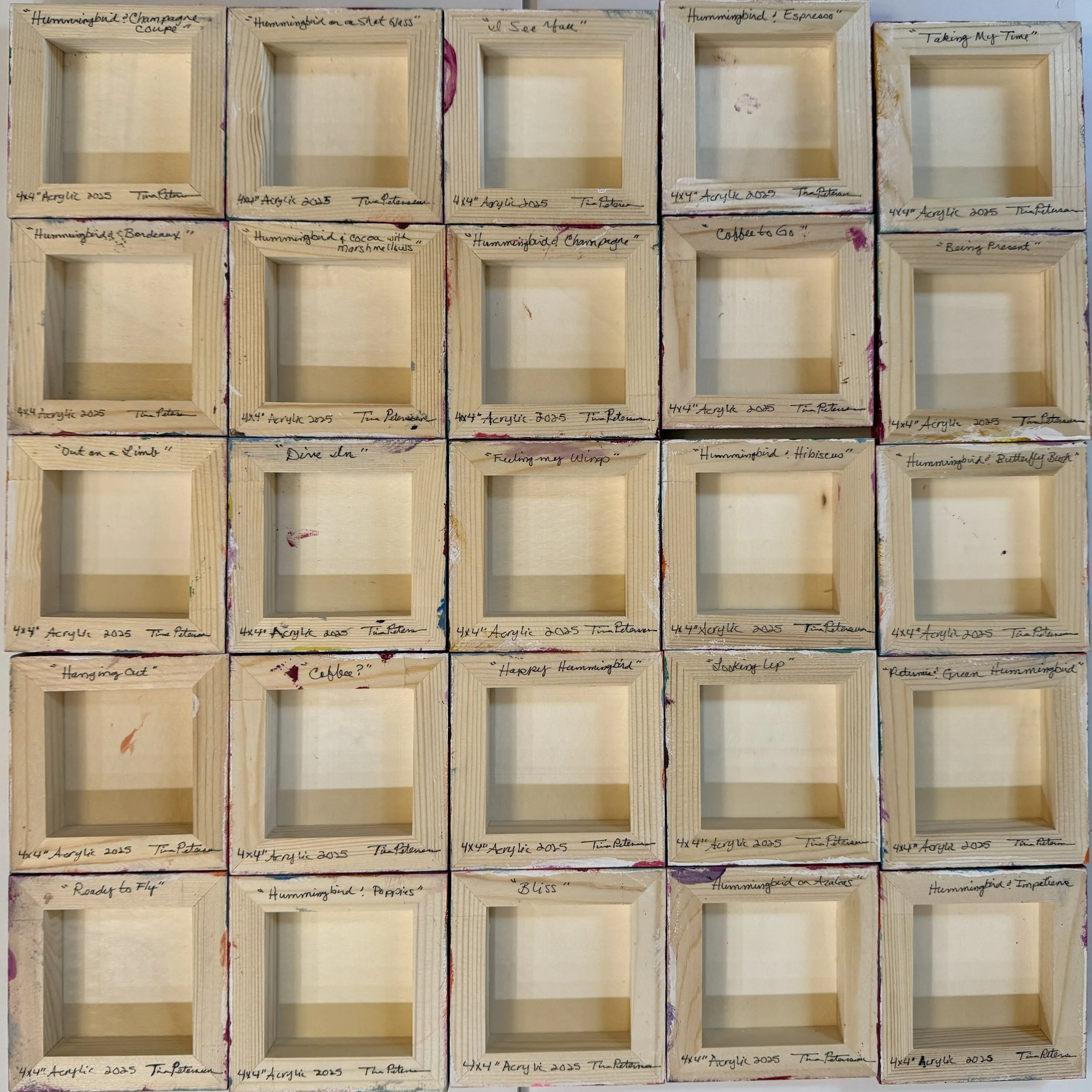 Hummingbird Paintings Group Backside 4x4inch Acrylic Tina Petersen Art 3.JPG (Copy)