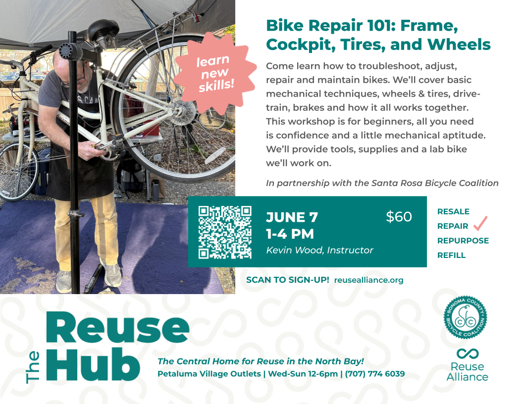 Bike Repair Workshop Petaluma Reuse Hub