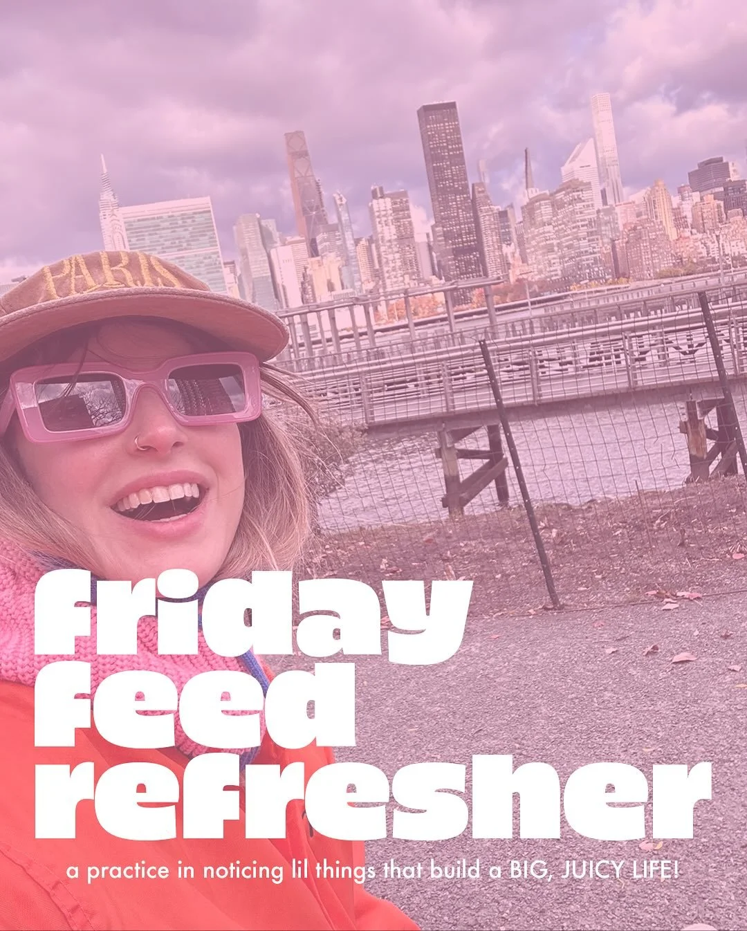 ⭐️FRIDAY FEED REFRESHER⭐️
A practice in noticing the little things I&rsquo;ve experienced in the past week that build a big, juicy life! 

1. Thrilled to be bopping all over New York this week
2. Last weekend at @roses_detroit 
3. Missing my gals
4. 