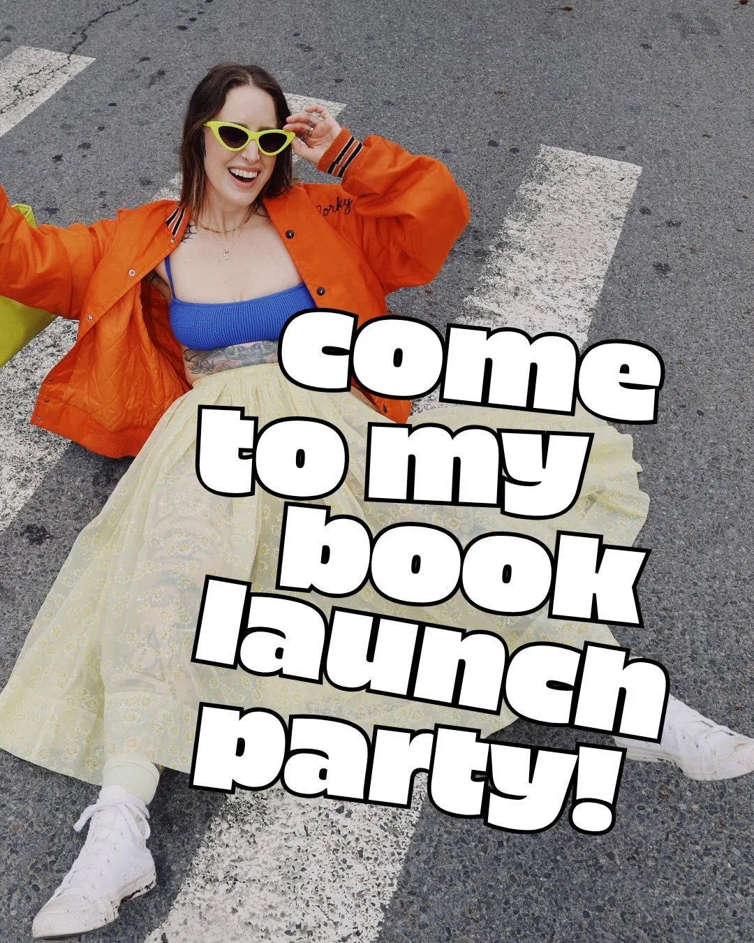 COME CELEBRATE WITH ME! 

I am throwing an epic party to celebrate my book launch on the day it comes out!! 

Activities! A huge sandwich! Prizes! Goody bags with every ticket! A face painter! Crafts! A mini dance party! 

I&rsquo;ll be signing books