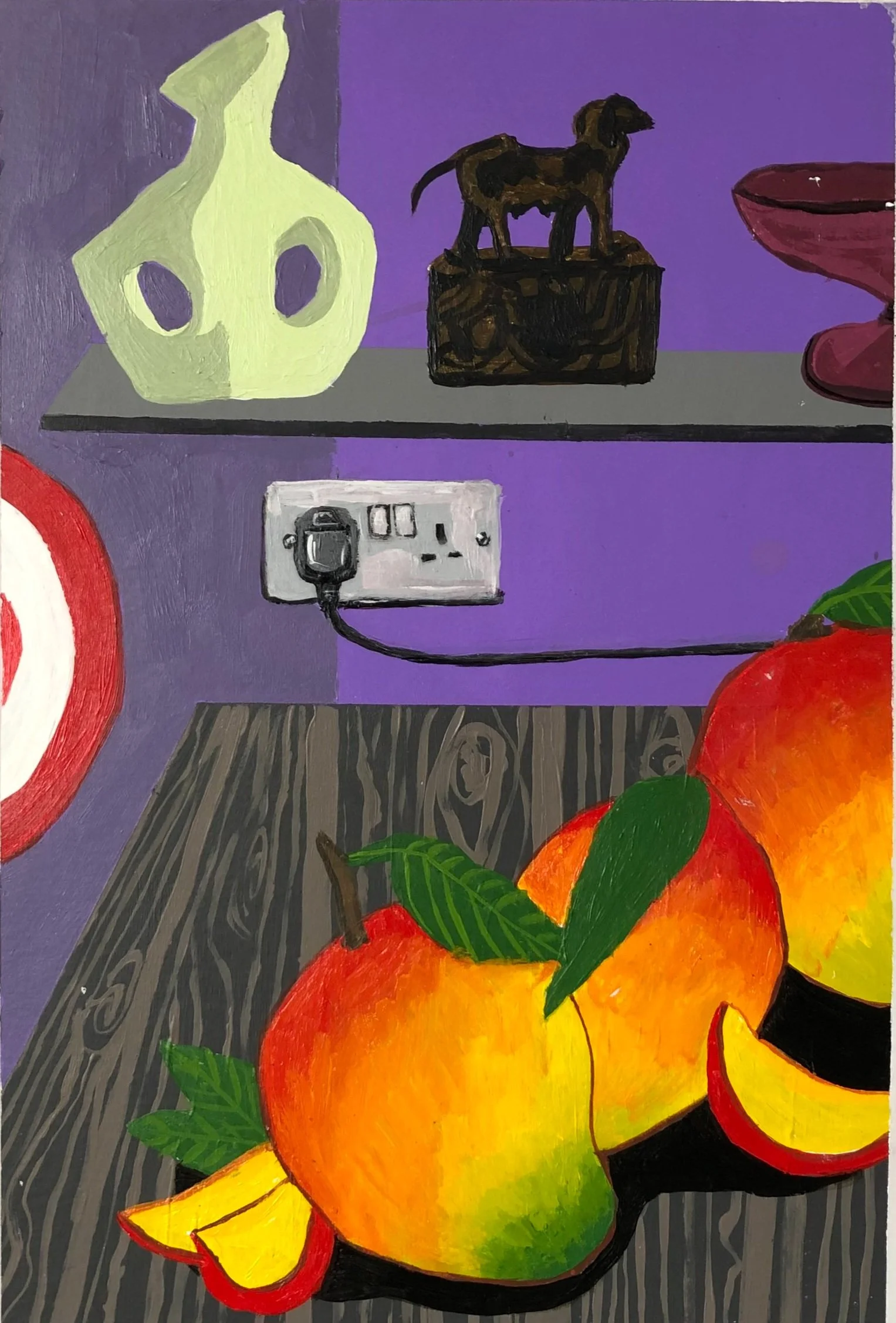 “He Who is Free”, Acrylic on Board, 2020 Commission: Frankie Helm H45 x W30 cm