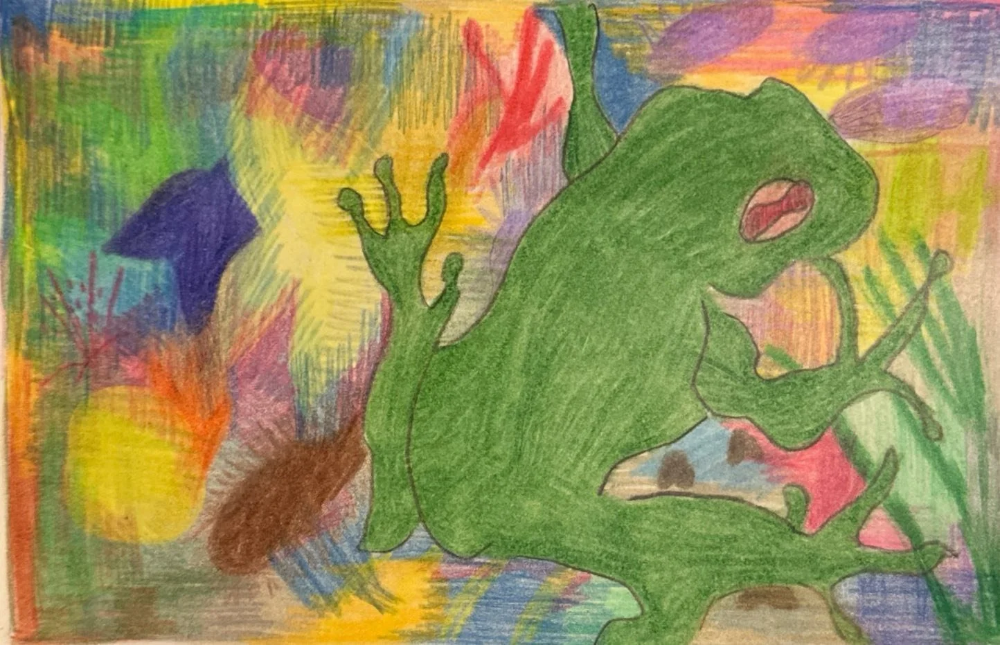 Frog, Paper, 2026, 14.8 x 10.5 cm 