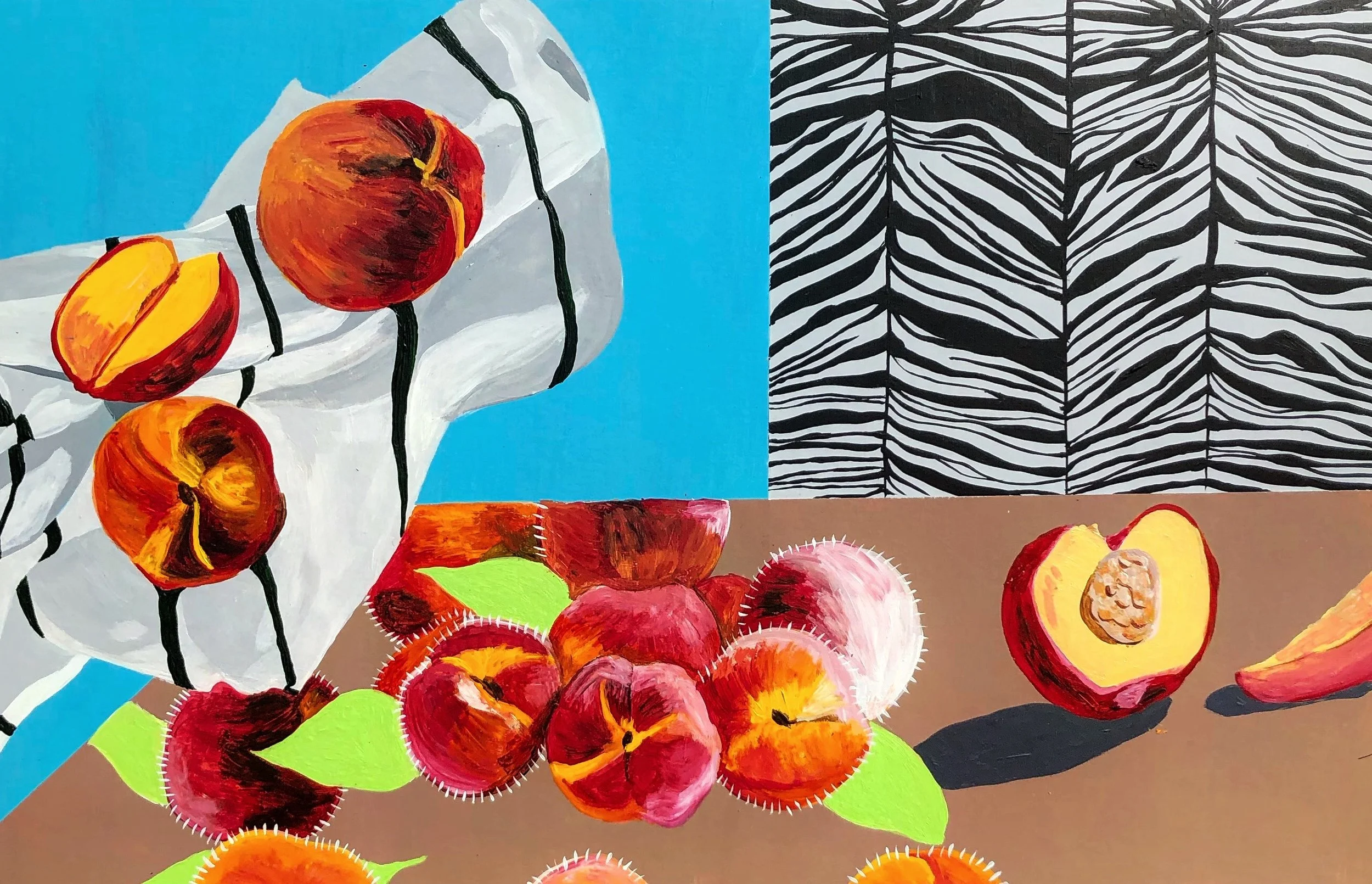 “If I dared to Bite That Far” Acrylic on Board, 2020, Commission: Bobbie Nicolson H42 x W74 cm