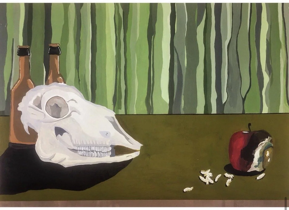 "Memento Mori"
Acrylic on Wood,
2018,
H50 x 70cm