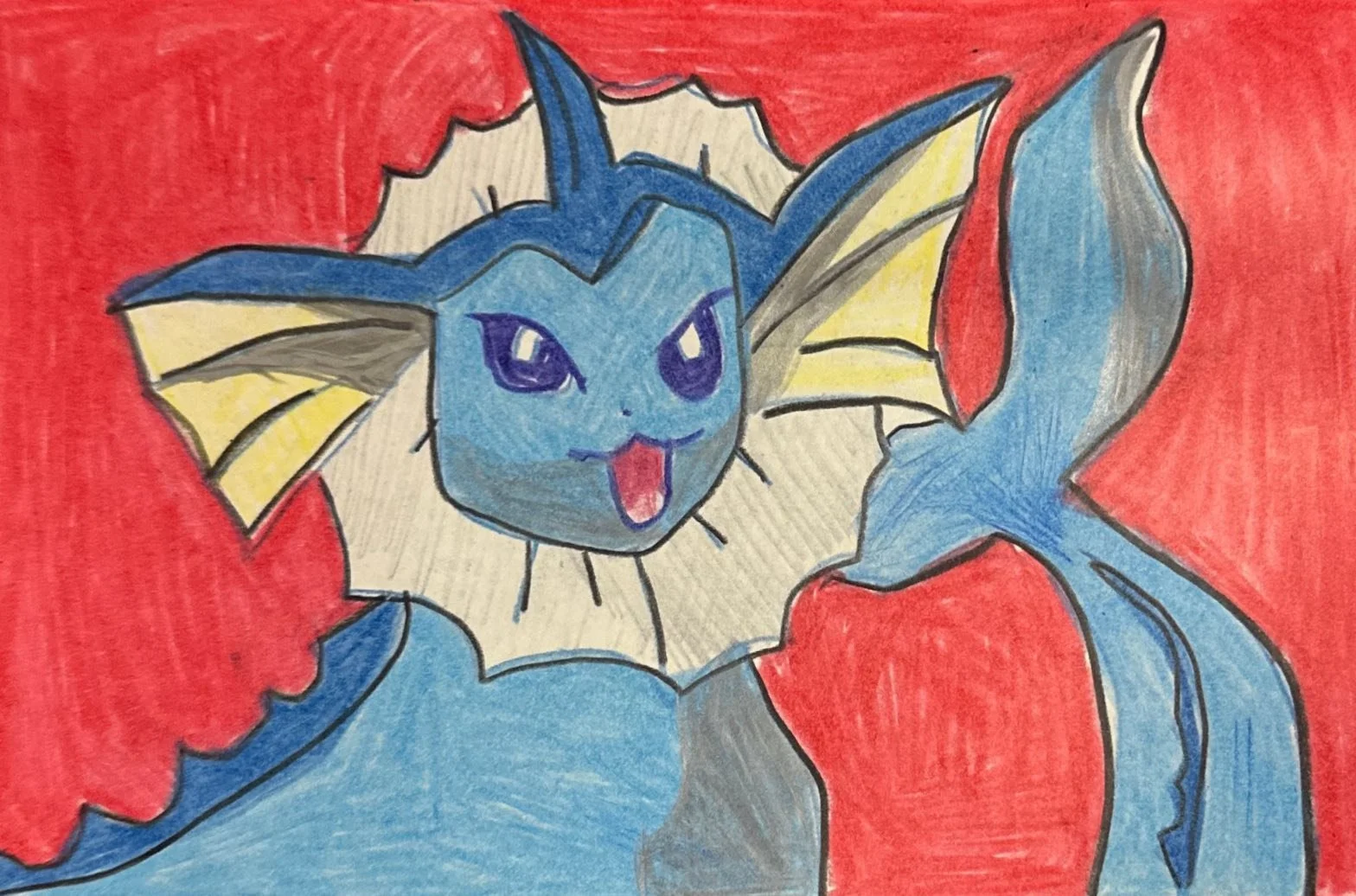 Vaporeon, Paper, 2026, 14.8 x 10.5 cm 