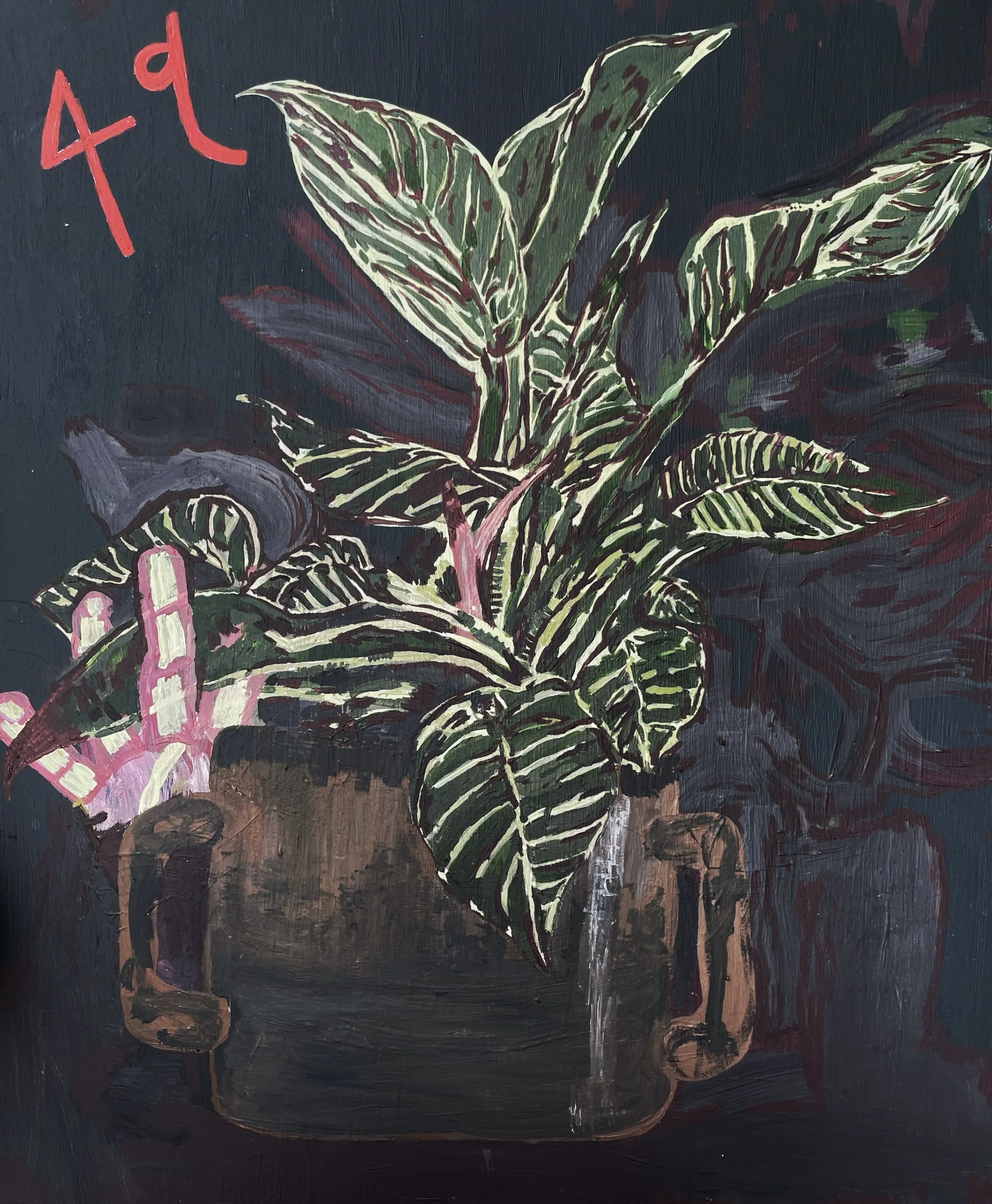 “Forty Nine” Acrylic on Wood, 2022, H40 x W50 D6 cm.