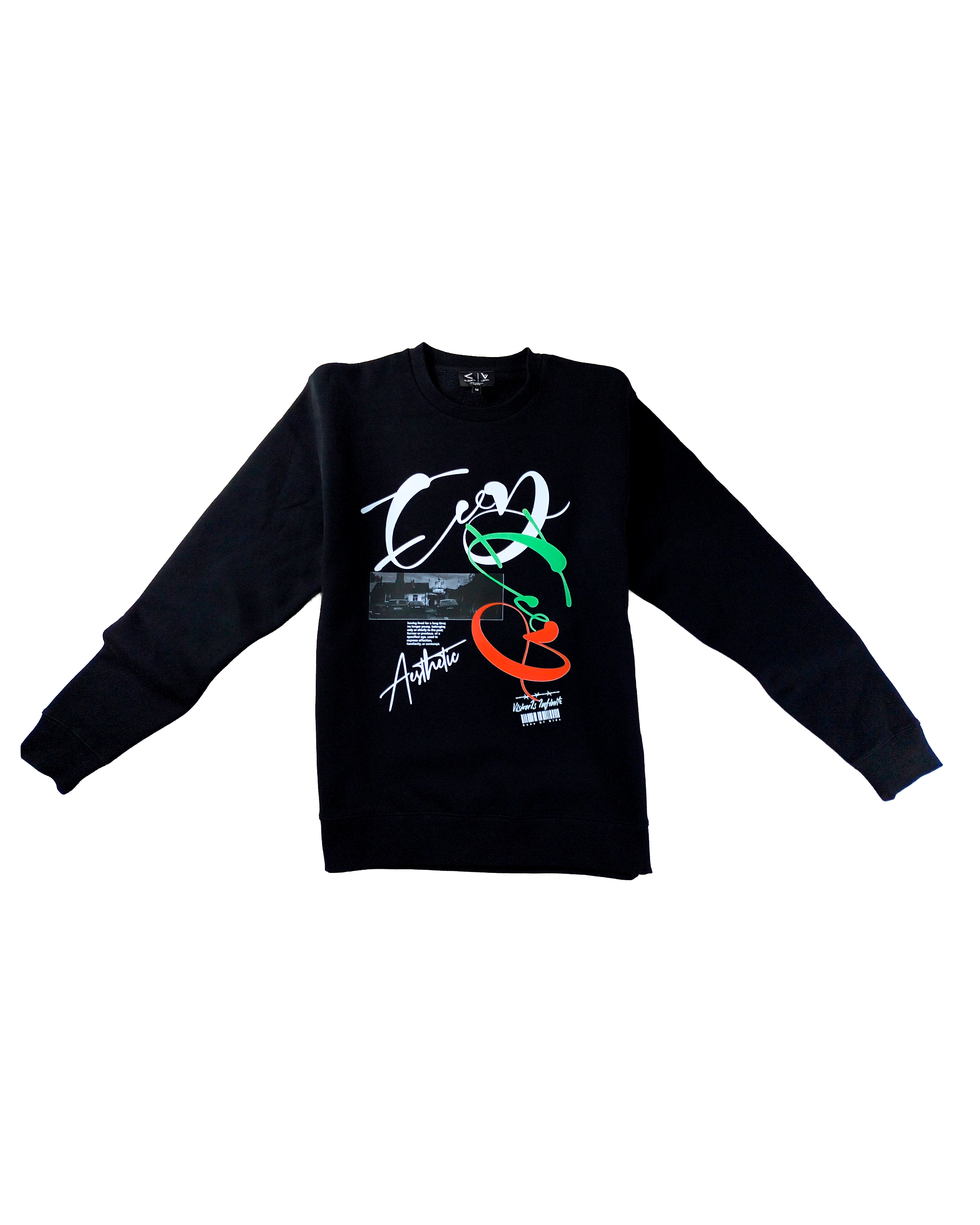 Black EV Design Crew Sweatshirt