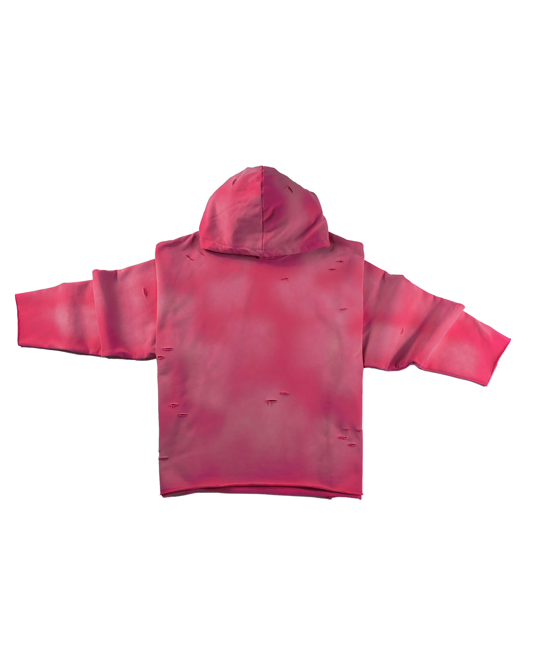 Pink/Gray/Black Fade Old Washed Hoodie