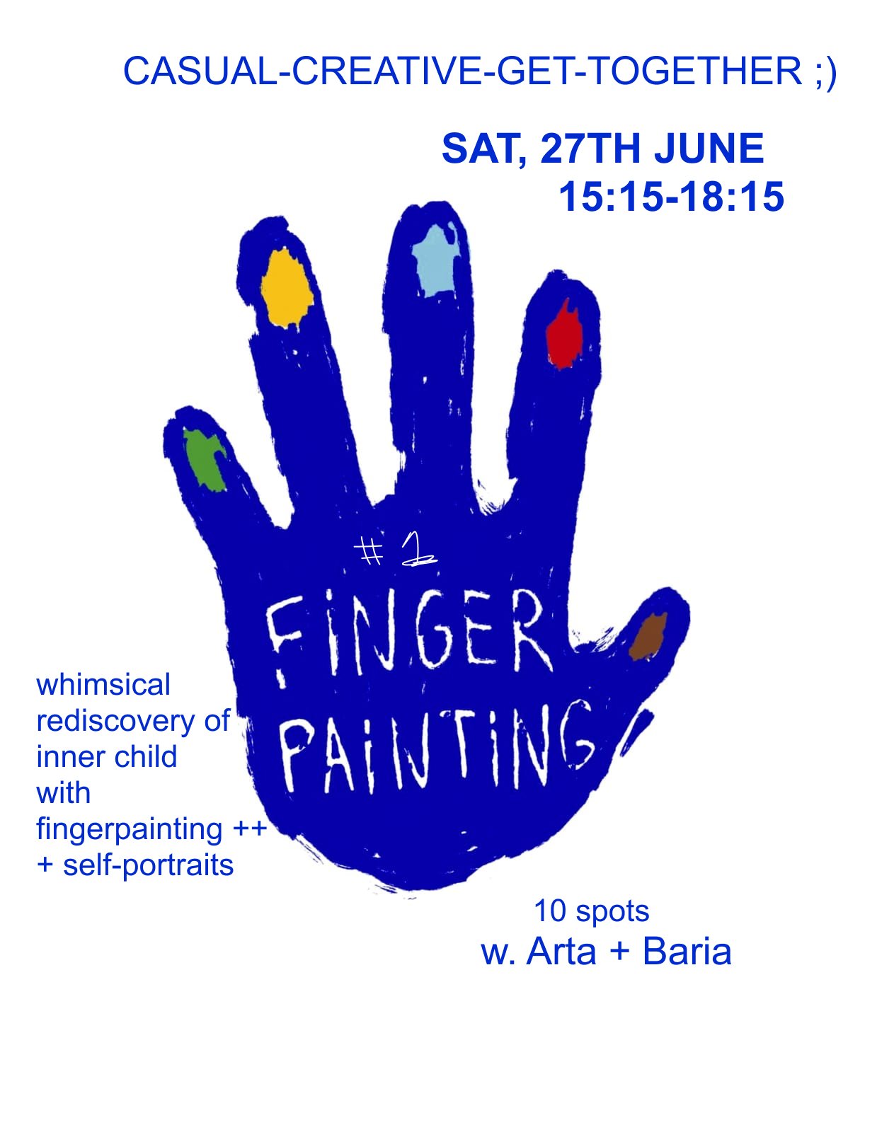 CASUAL-CREATIVE-GEt-TOGETHER #1 FINGERPAINTING