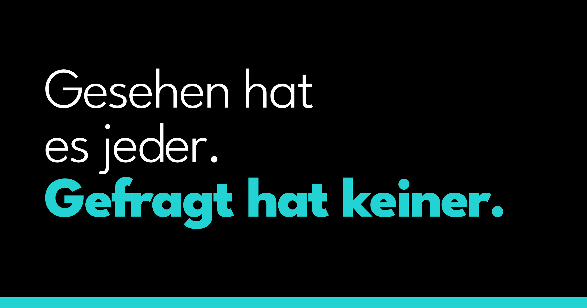 Gesehen hat es jeder. Gefragt hat keiner.