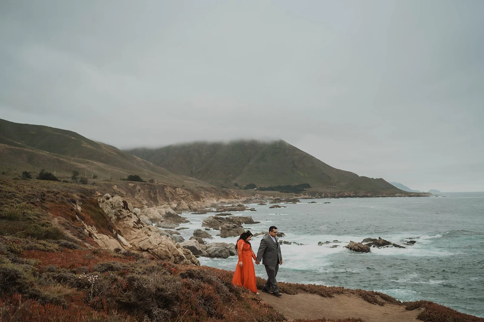 Wedding celebration on Santa Cruz coastline