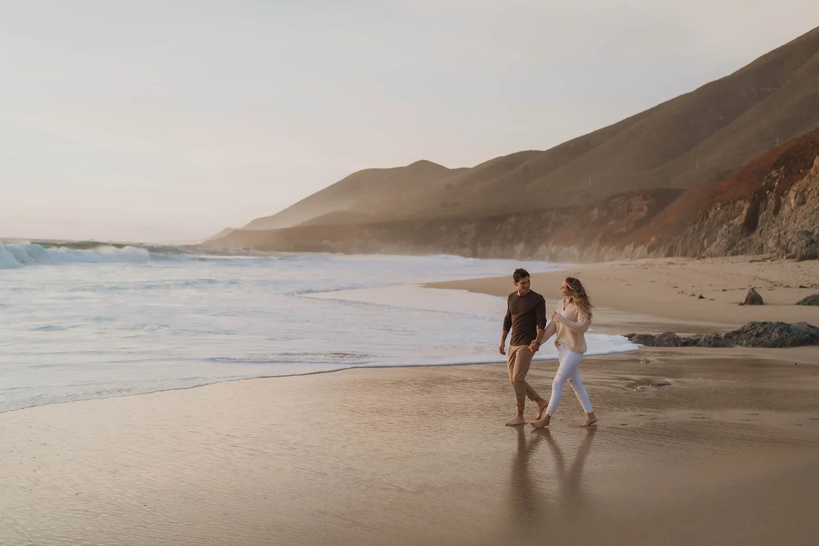 Coastal engagement photography in Santa Cruz California