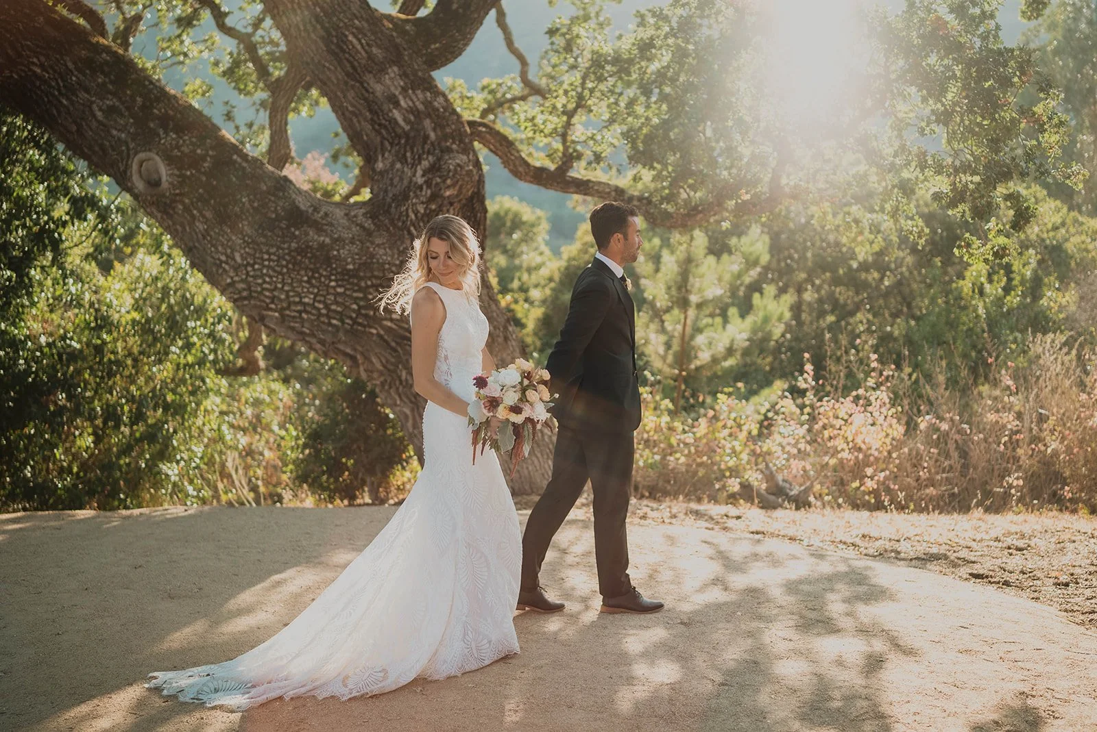 Bride and groom sharing first dance in Santa Cruz