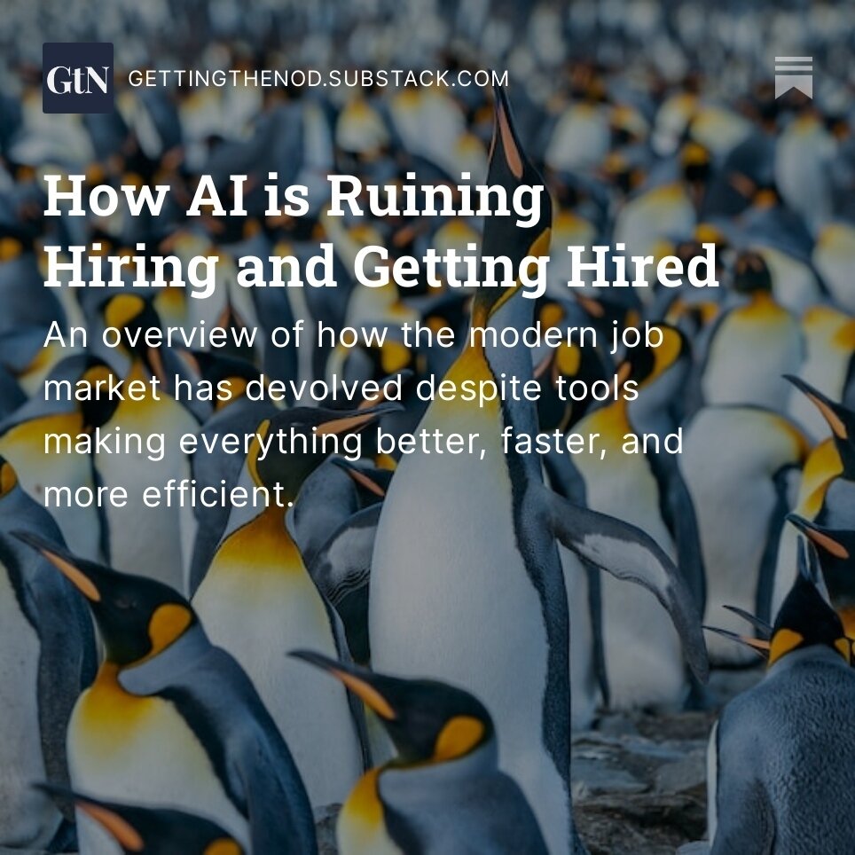 Not to sound too conspiratorial but what if the real way AI is going to destroy us is by simply annoying us into submission?⁠
⁠
If you need help with your job search or career, I've got availability for new (and returning) clients. Tell your friends!