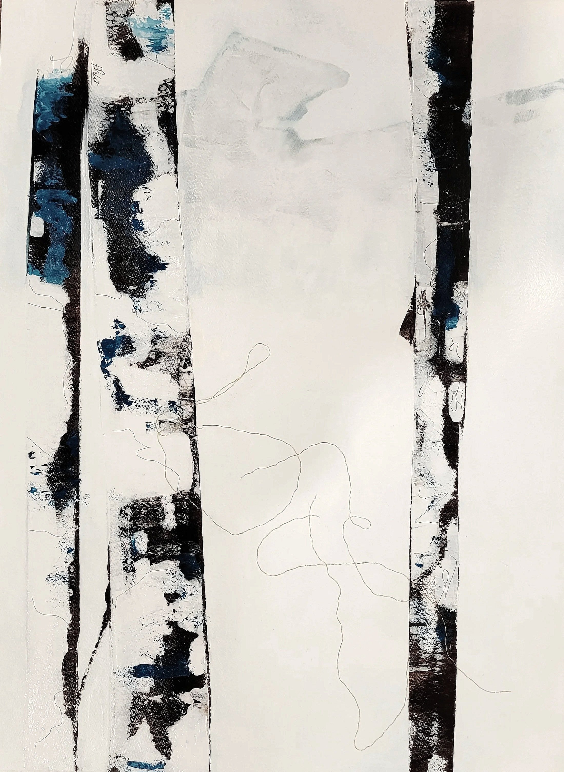 "Never Alone" on watercolor paper
Image 30"x 22"
Frame 36" x 24"