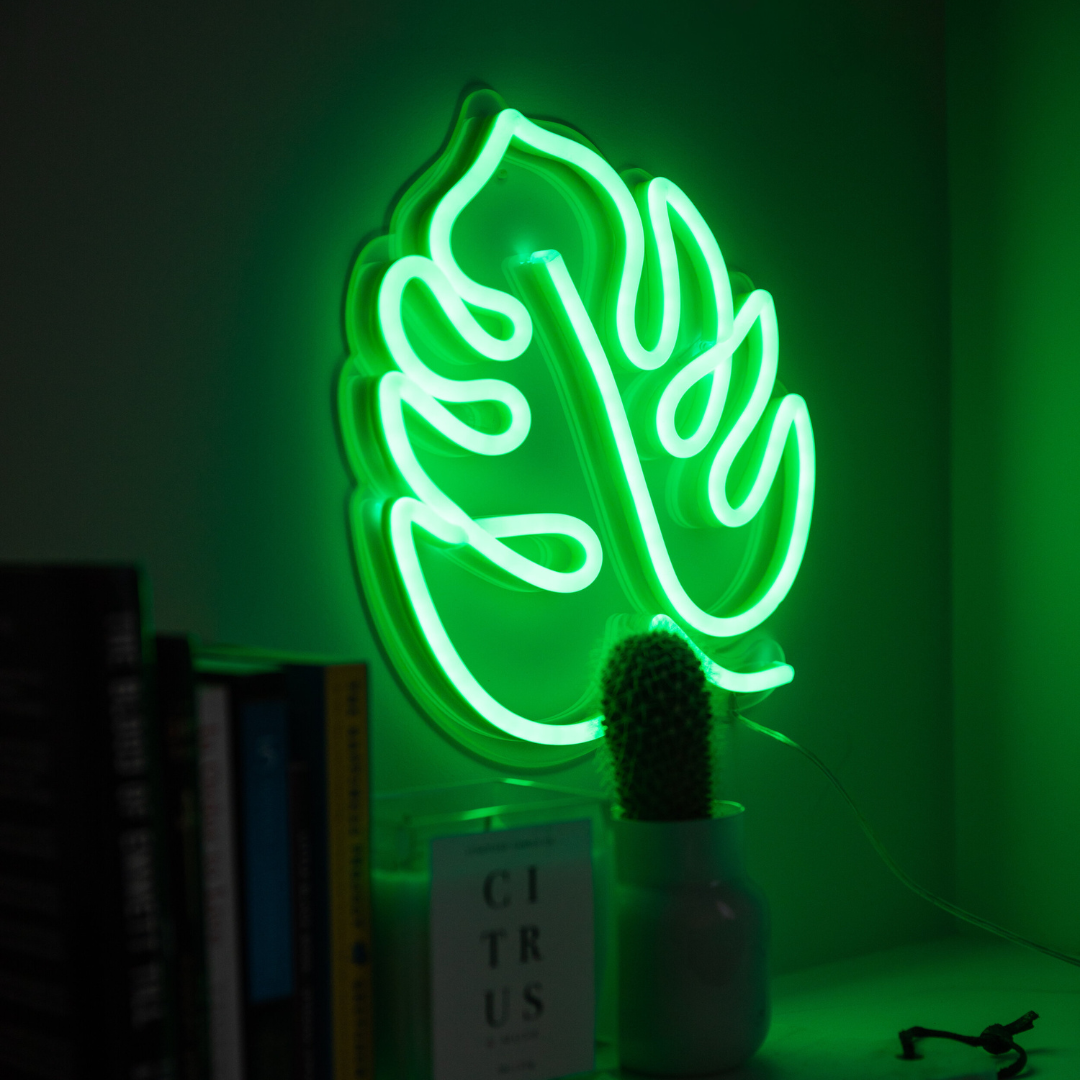 緑色ネオンライト Monstera 約50cm MONSTERA BY ARAM HEYDARIAN — FUSE NEON