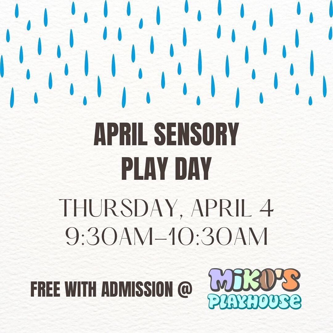 Join us this Thursday April 4th 9:30-10:30am for another sensory play day with @finemotorplay

#mikosplayhouse #playcafe #lafayettela