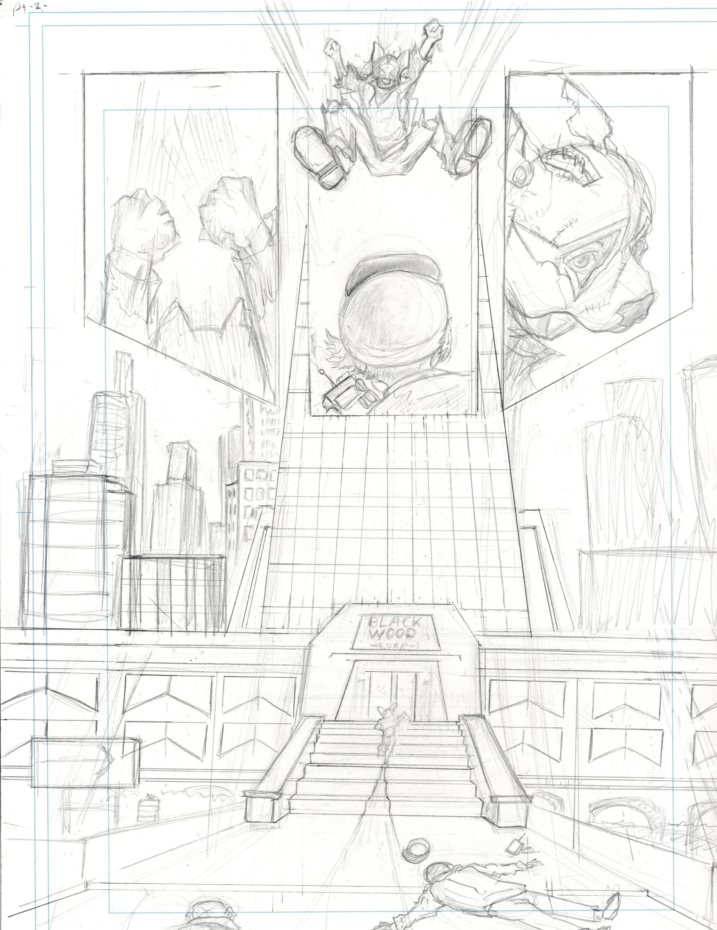 "Stray" Page 2 pencils 
 9 x 12 on Bristol paper.