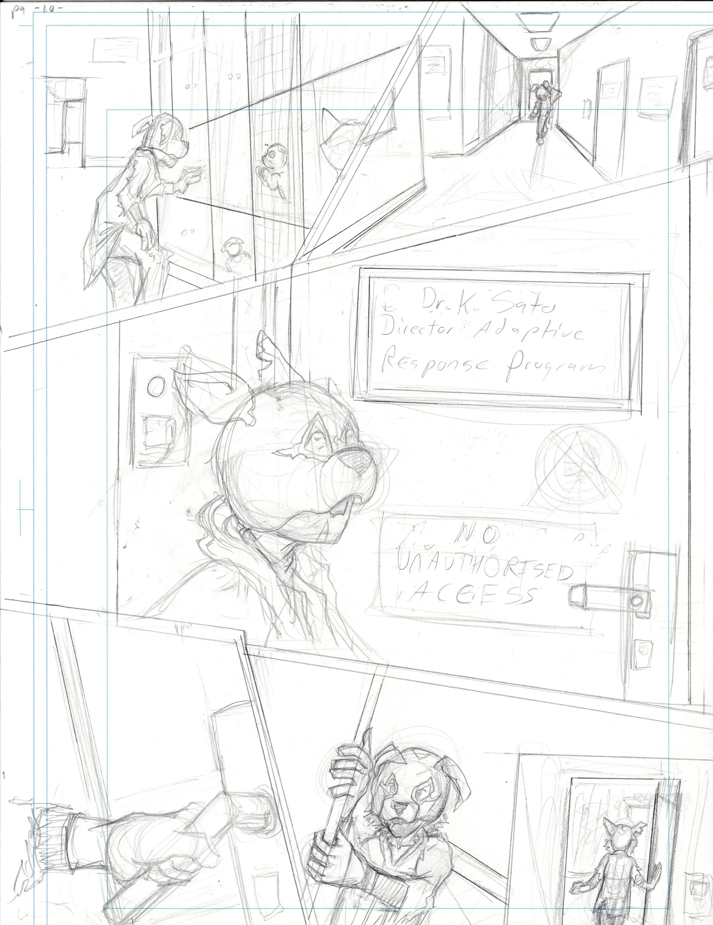 "Stray" Page 10 pencils 
 9 x 12 on Bristol paper.