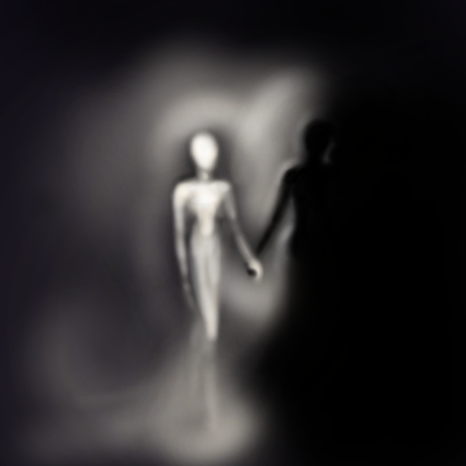 The light was born in the dark. They walk together. One lights the way, the other guides.