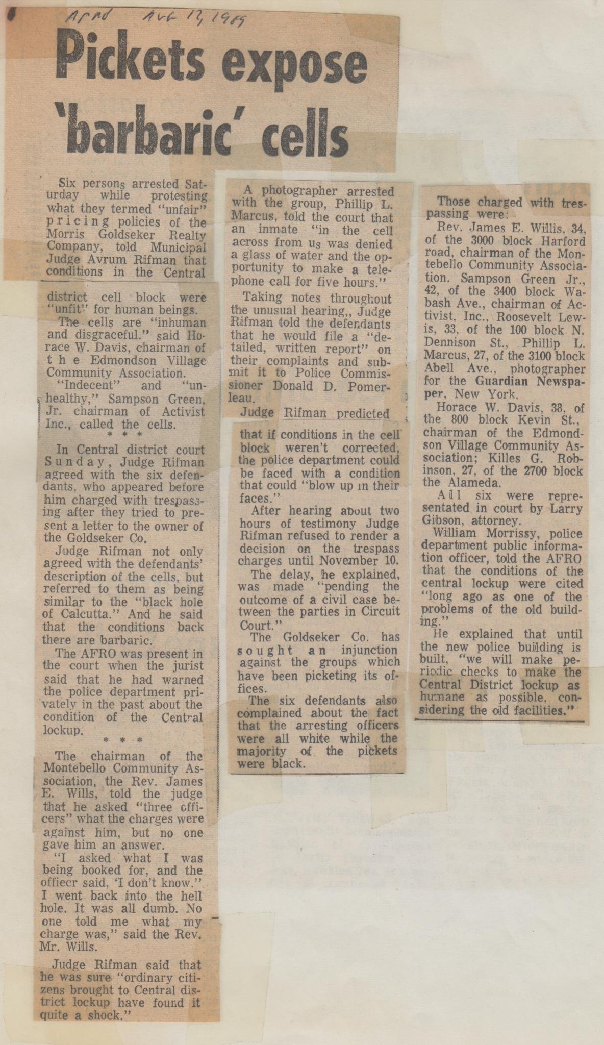 CORE demonstrators testify about jail conditions