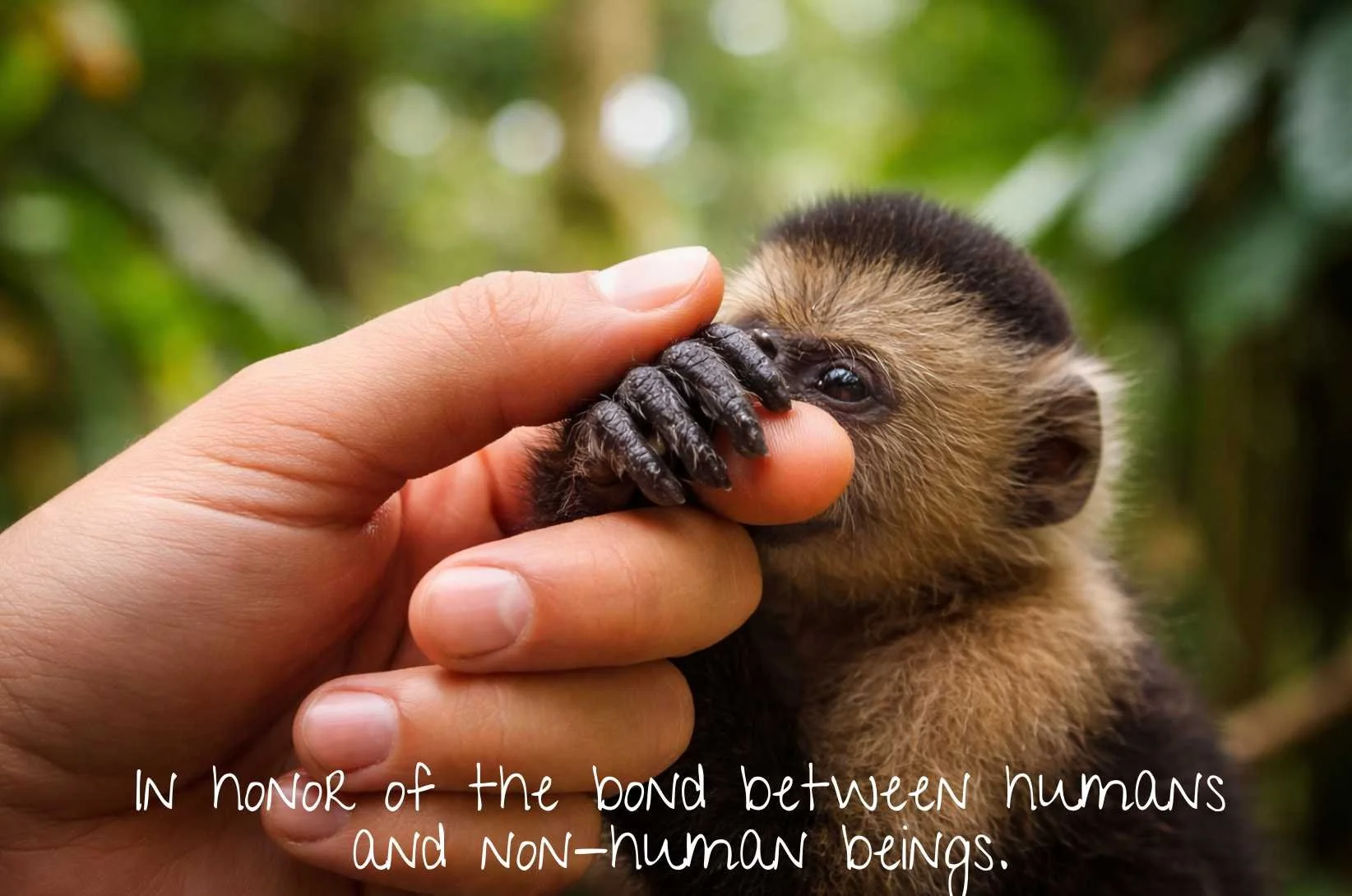 In honor of the bond between humans and non-human beings.