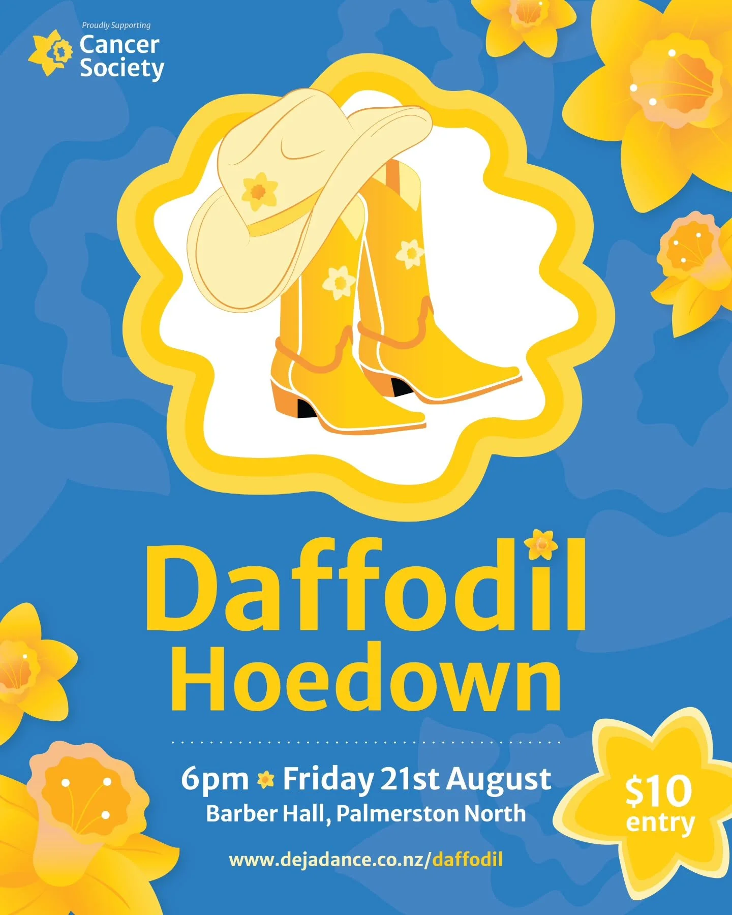 Help us fill the hall! We've got the Daffodil Hoedown coming up on the 21st August, and all we need now is for people to show up!

Not sure if line dancing is really your thing? That&rsquo;s okay! It&rsquo;s only one hour out of your Friday night, an