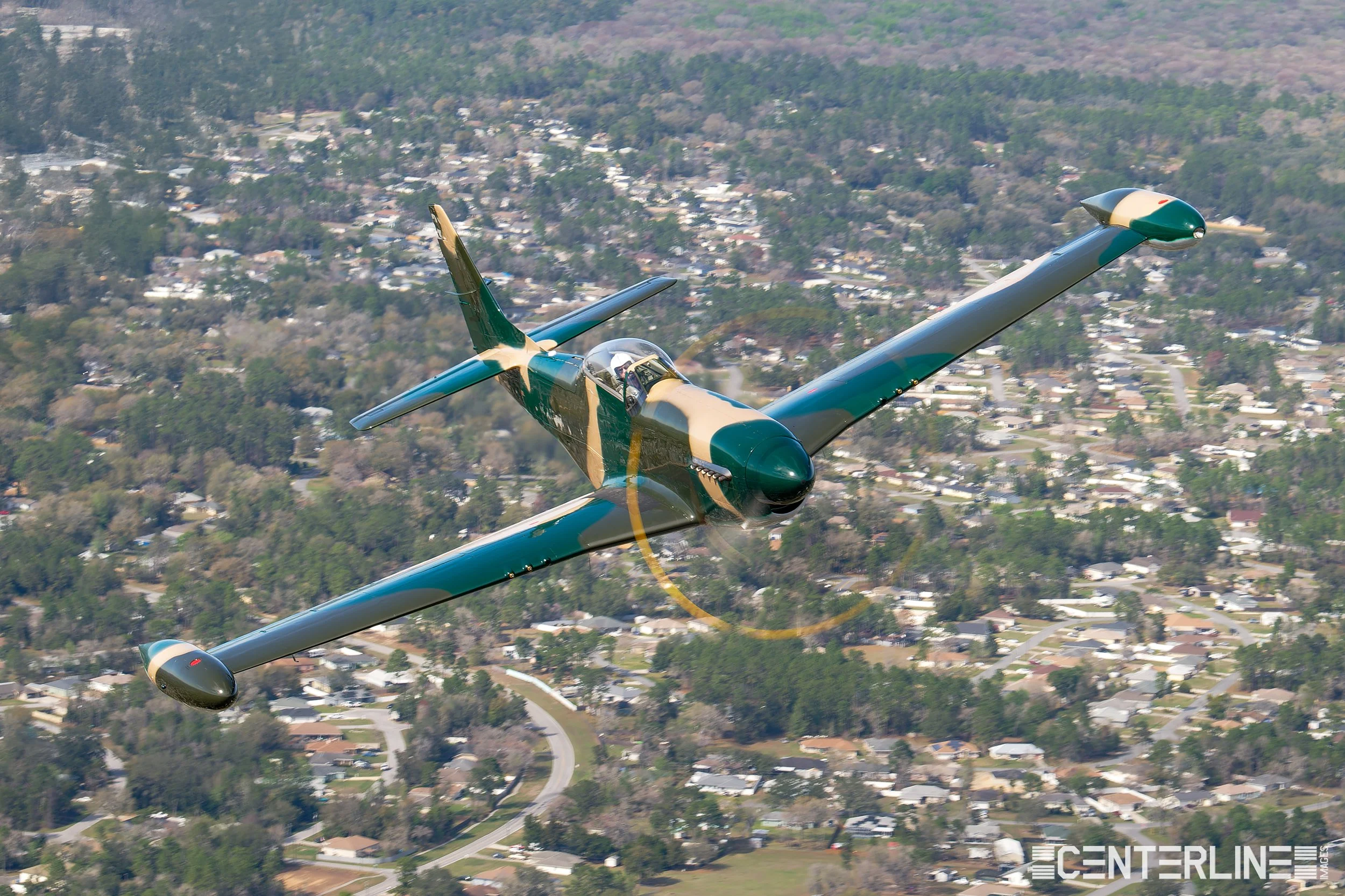 A rare Cavalier Mustang over Centra Florida