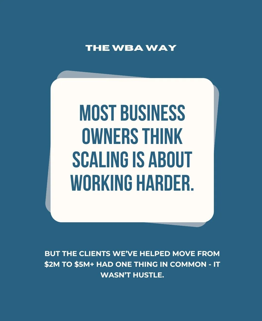 But the clients we’ve helped move from $2M to $5M+ had one thing in common - it wasn’t hustle.
It was the shift from operator to owner.
They stopped reacting to problems and started planning for growth.
- They began measuring the right