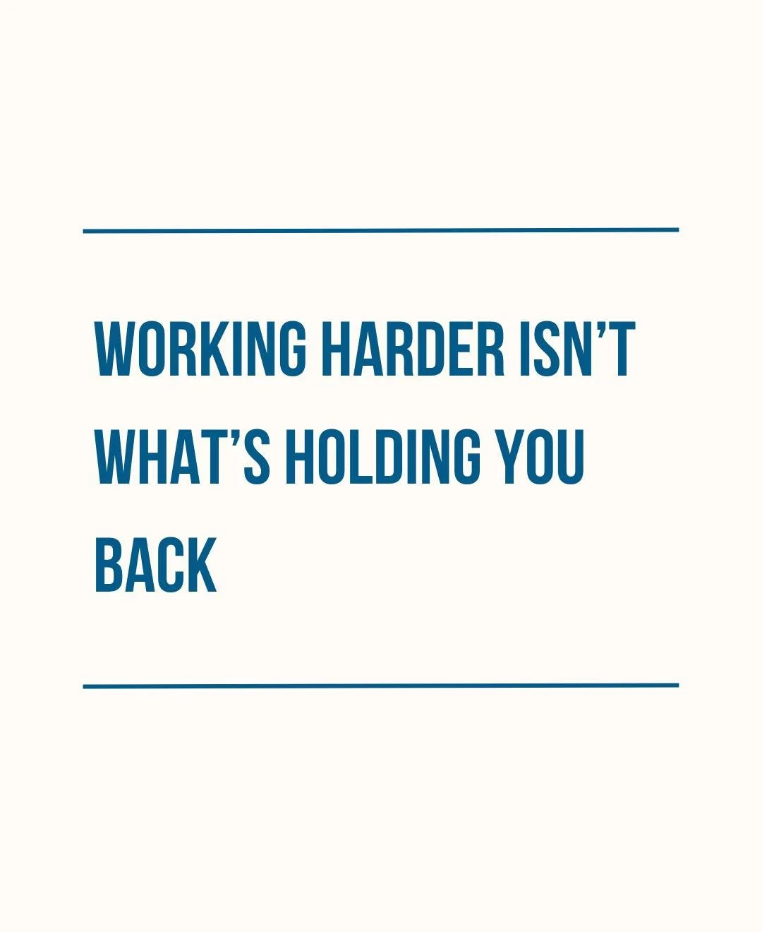 Working harder isn’t what’s holding you back.
Every business owner I know is already working flat out.
What makes the difference is working smarter. 
Building structure, getting financial clarity, and stepping into the role of leader, n