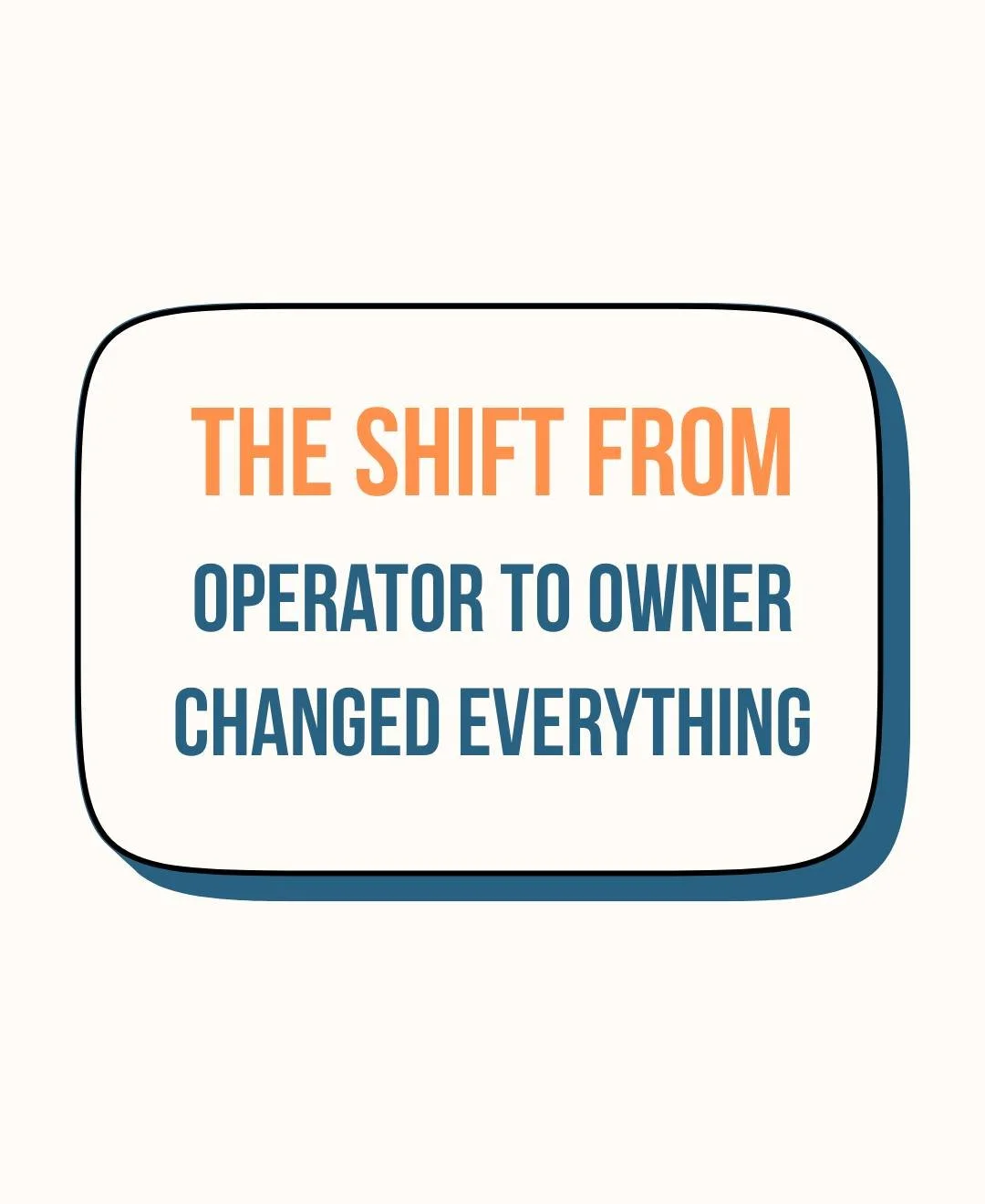 For years, I wore every hat - quoting, chasing payments, solving problems, strategy, client calls, managing the inbox at night.
I thought I was building a business.
But really, I’d just built a job I couldn’t leave.
The shift happened w