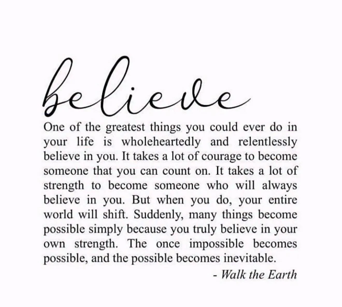 Wake up every day and believe in good things. You are stronger than you think. You deserve everything you want in life. You will get there! Believe in that. Believe in you. 

PureBeautology.com