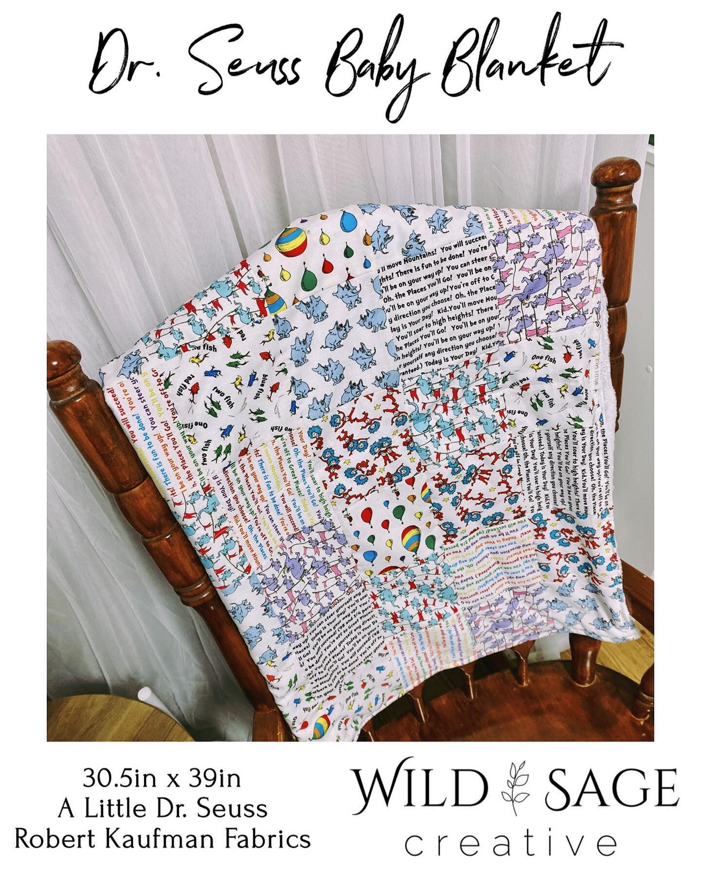 I Love to Read Month may be over, but don&rsquo;t let that stop you from picking up a good book! And what better way to celebrate Dr. Seuss&rsquo;s birthday today than to cuddle up with this cozy character blanket? This handmade, quilt-top, baby/kids