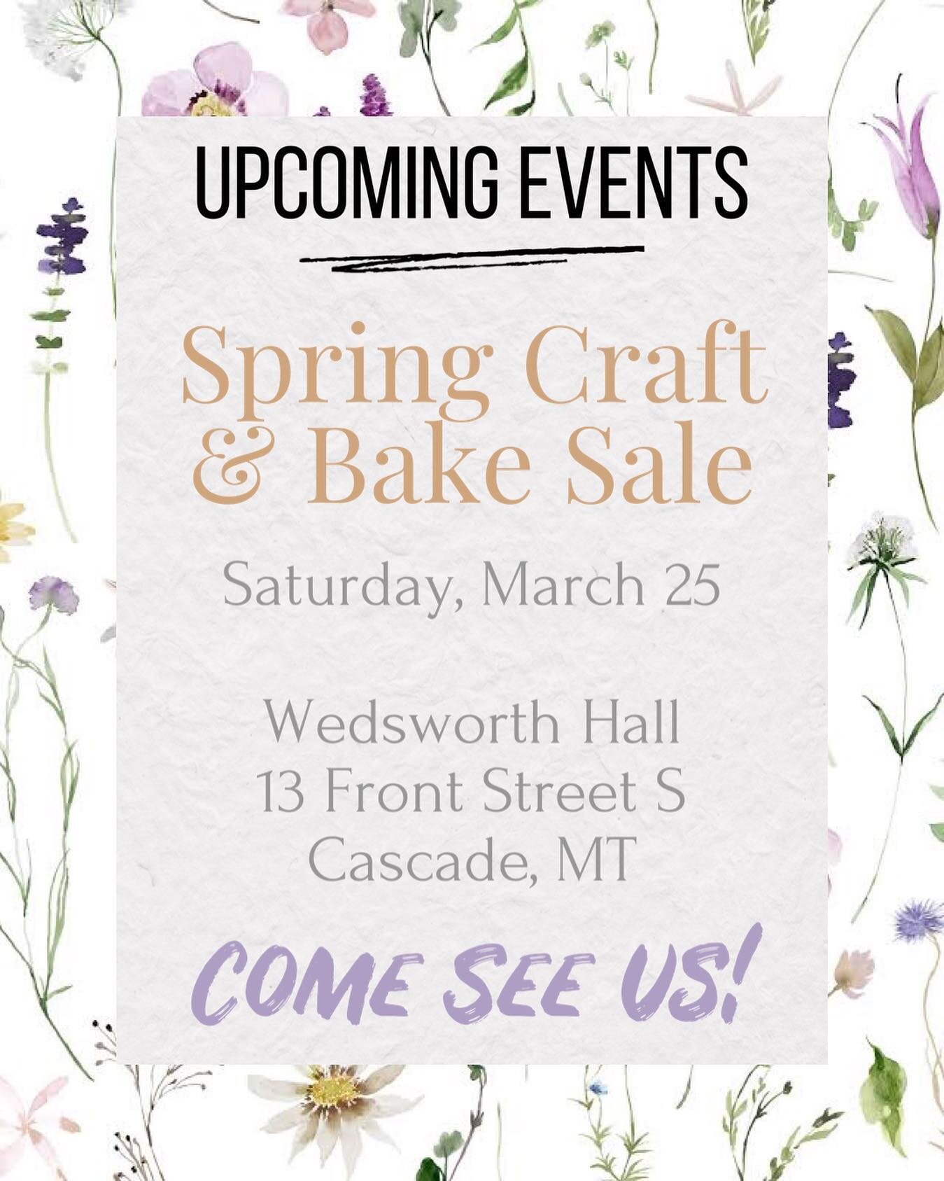 I have been hard at work creating some new products to feature at this event! Come see us on Saturday, March 25th in Cascade!