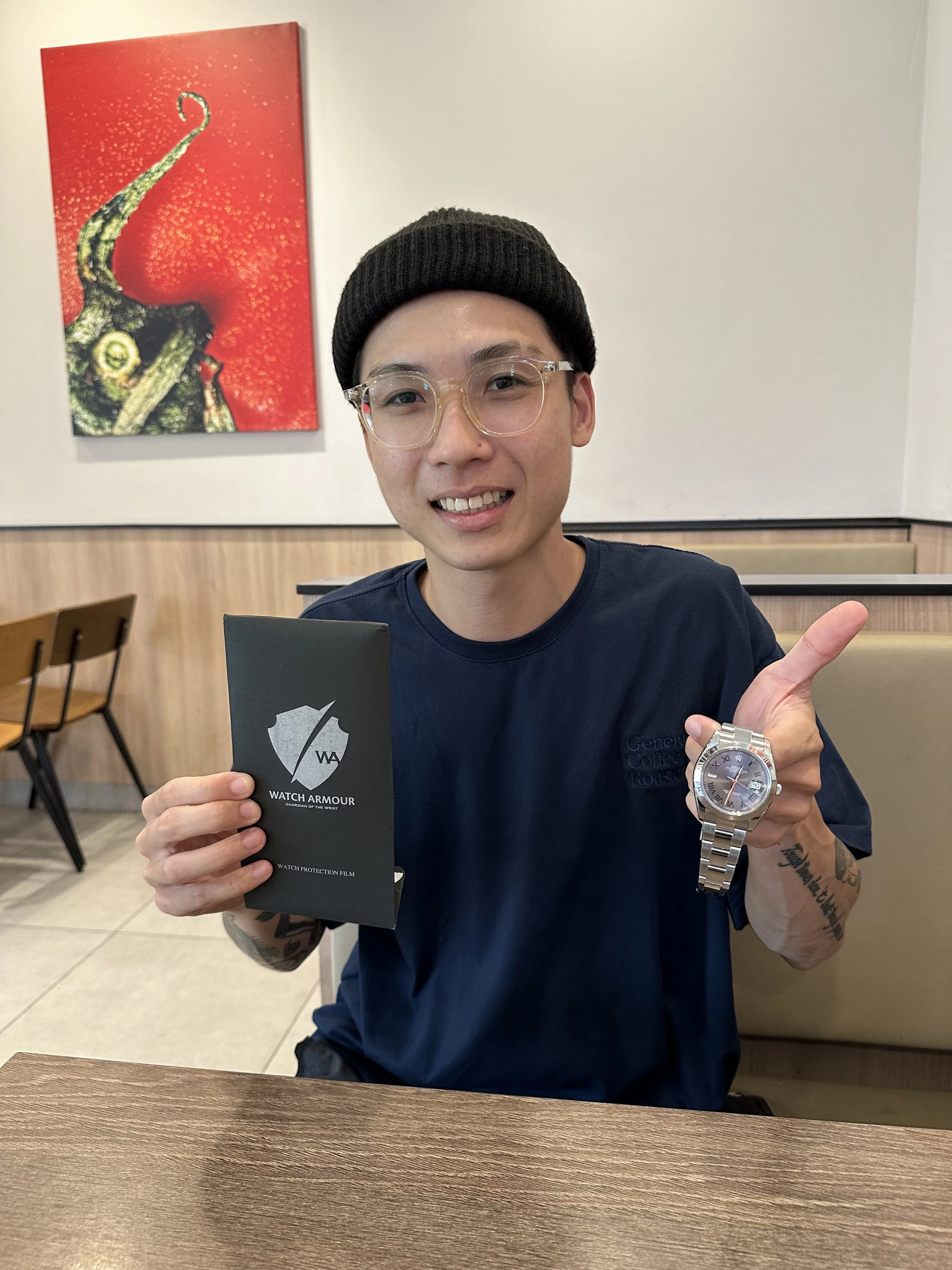 Customer review for Watch Armour screen protector – 5-star rating