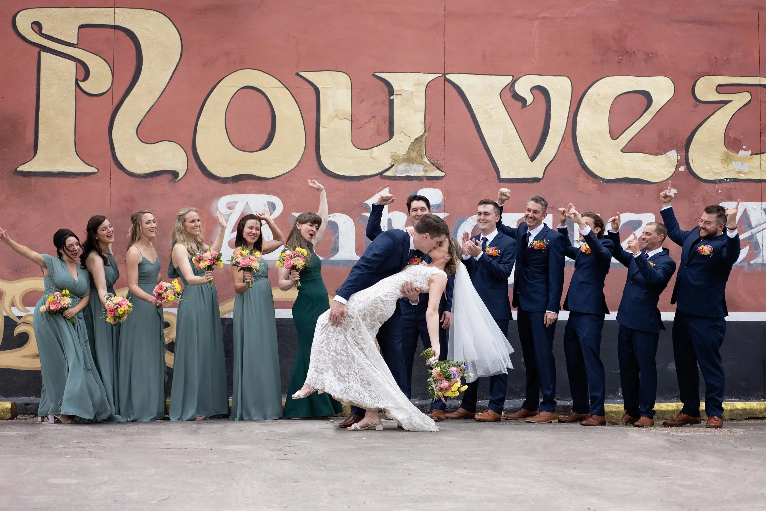 Houston Wedding at Nouveau Antique Art Bar: Moody & Intimate