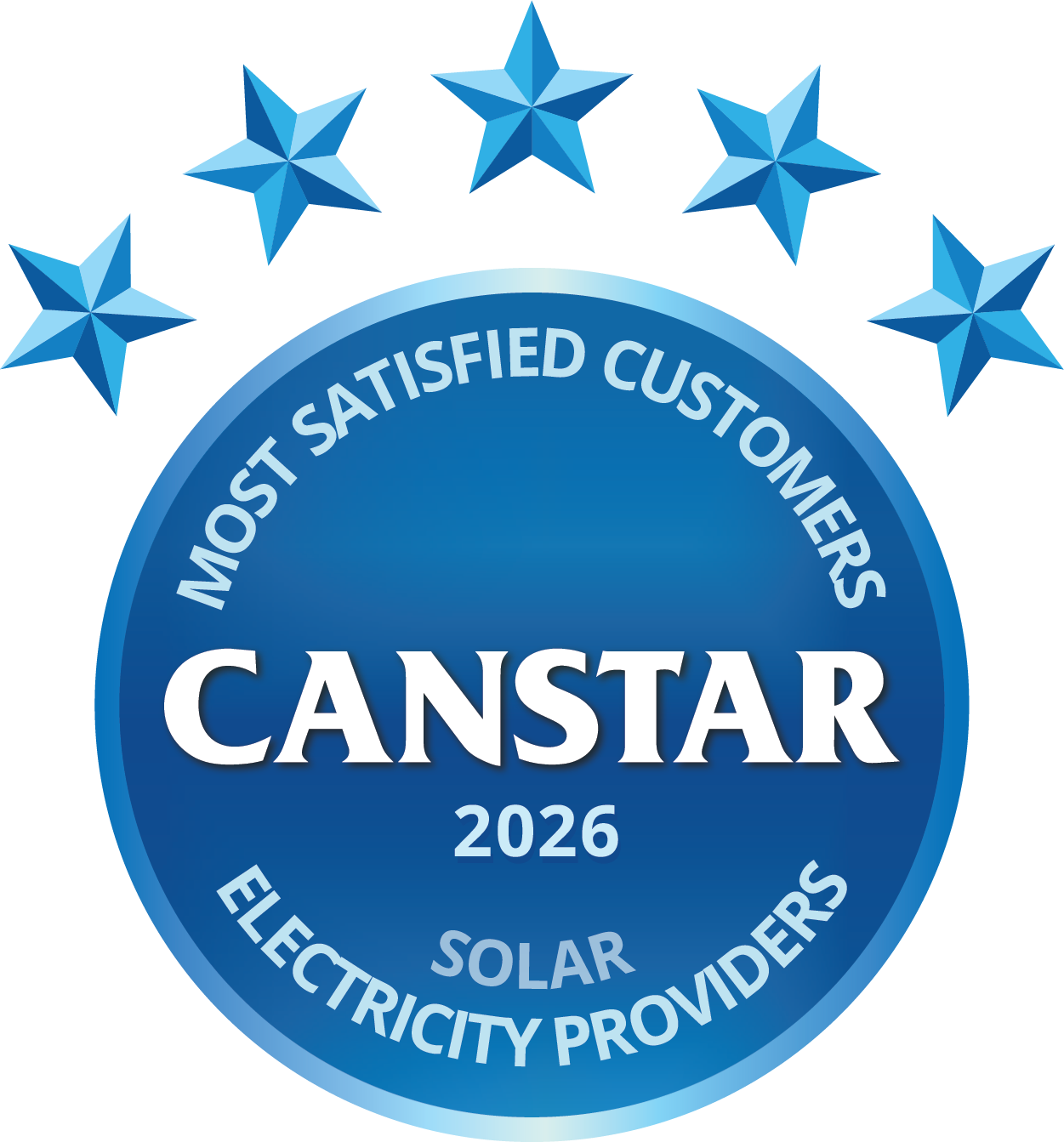 Canstar’s Most Satisfied Customers Solar Provider - 2026