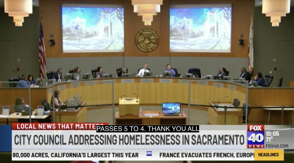 Sacramento City Council approves ordinance to allow city manager to establish temporary shelters