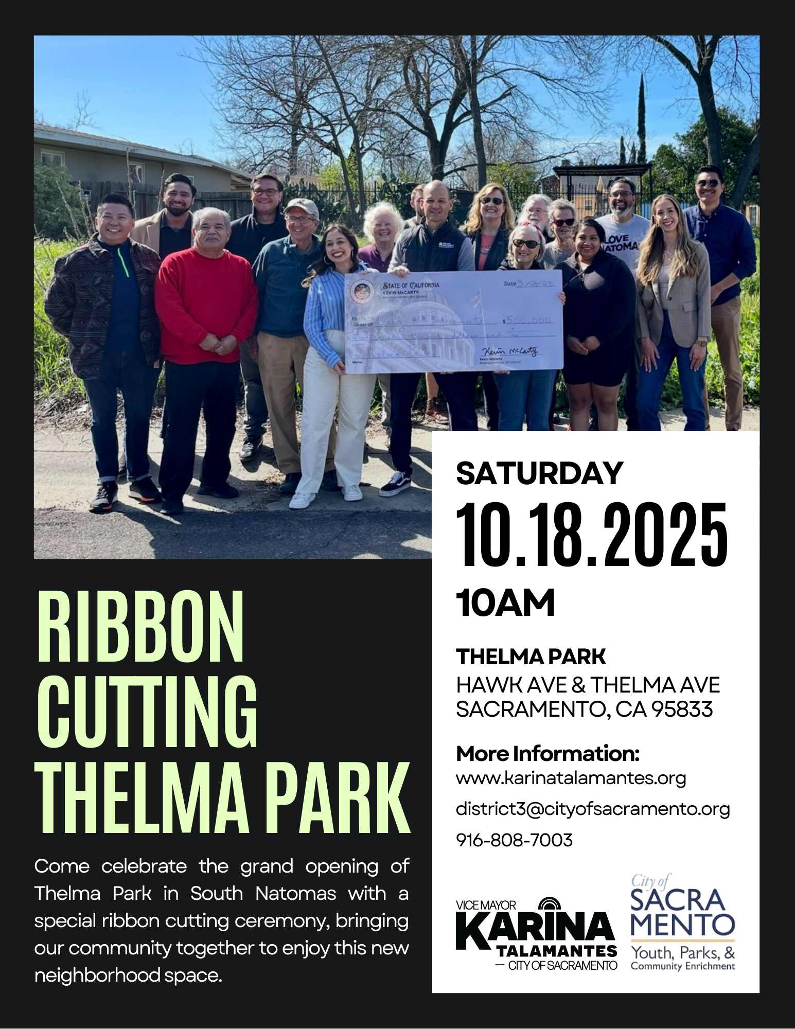 Thelma Park Ribbon Cutting