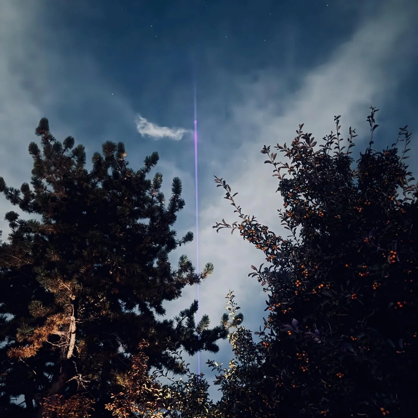 Light The Beam!!!!! Home Opener today for our Sacramento Kings! View from South Natomas. 💜 #SacProud #BeamTown #LightTheBeam